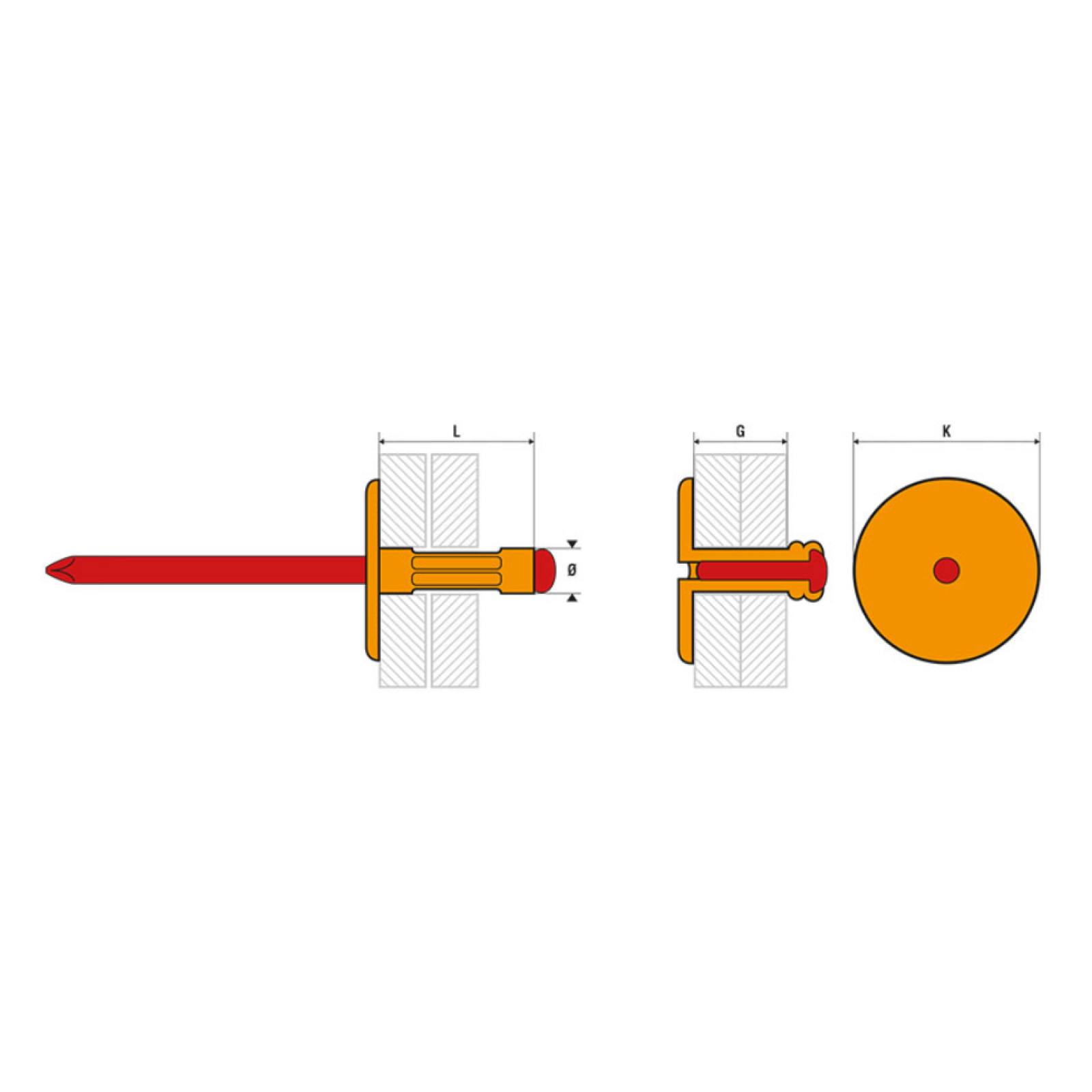 Rivet UX 4816 - Lot de 25 SCELL-IT - UX4816-B25