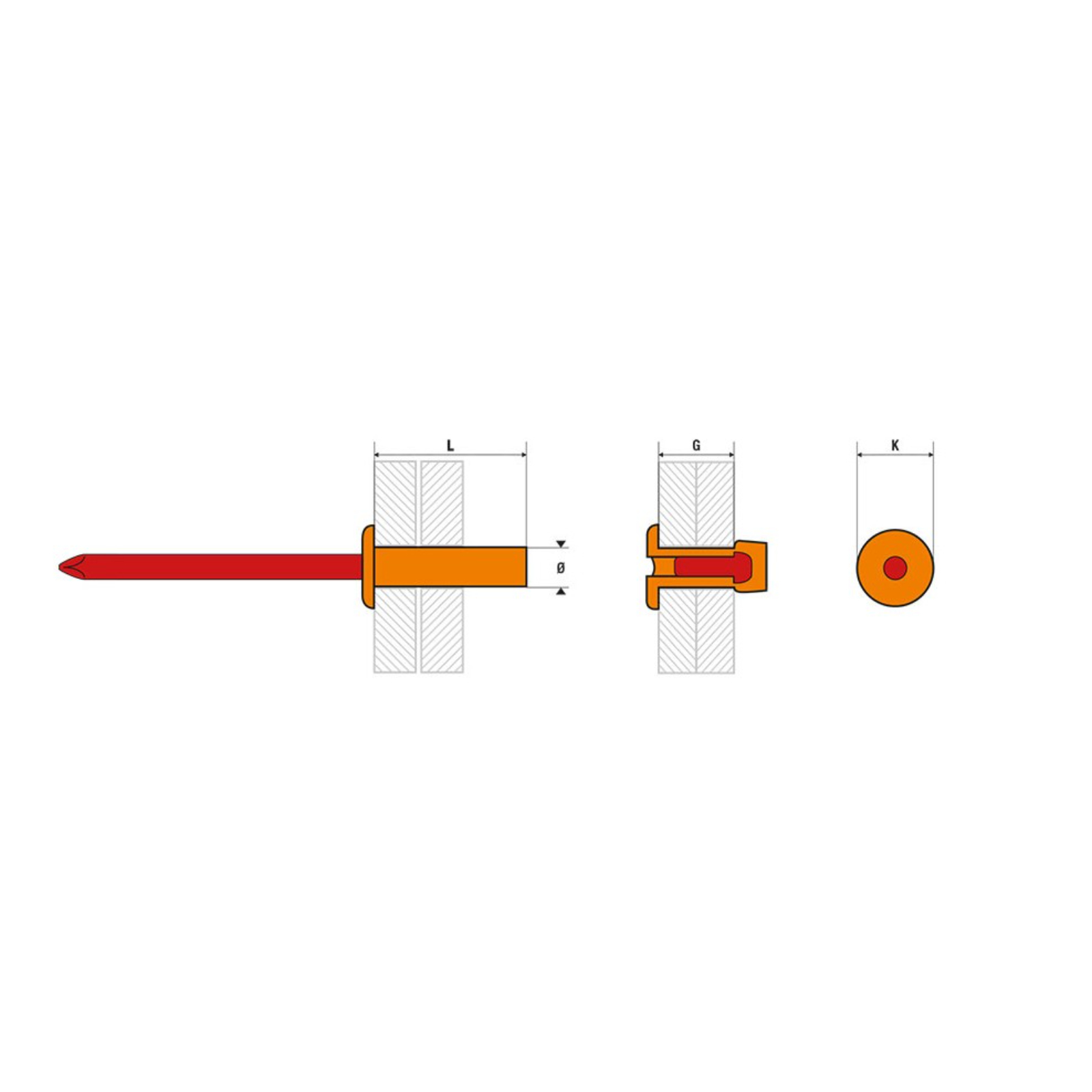 Rivet WAD4010 - Lot de 50  SCELL-IT - WAD4010-B50