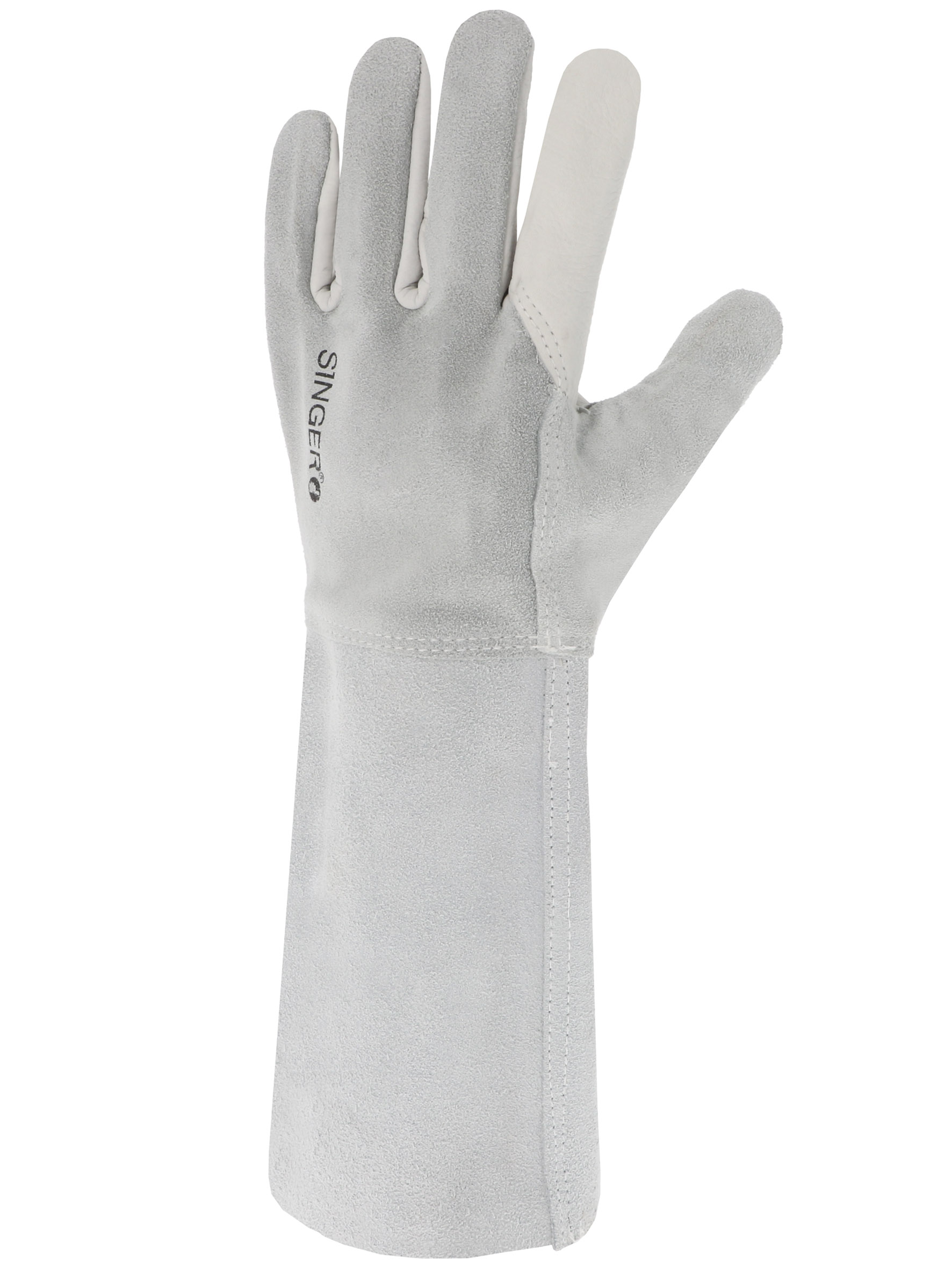 Gant paume fleur bovin Dos croûte Manchette croûte 20 cm T10 - SINGER - 51GS20