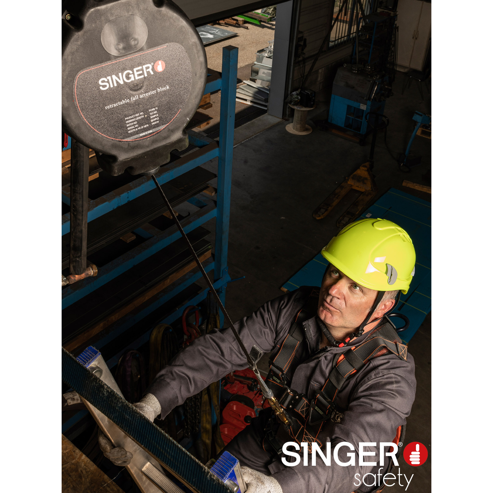 Casque monteur ventilé + jugulaire HV SINGER - ALPINHV