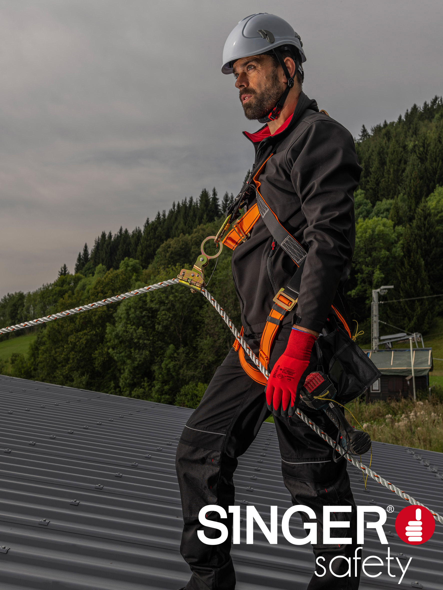 Support d'assurage Longueur 20 mètresDiamètre 14 mm - SINGER - ASSUTWIST200