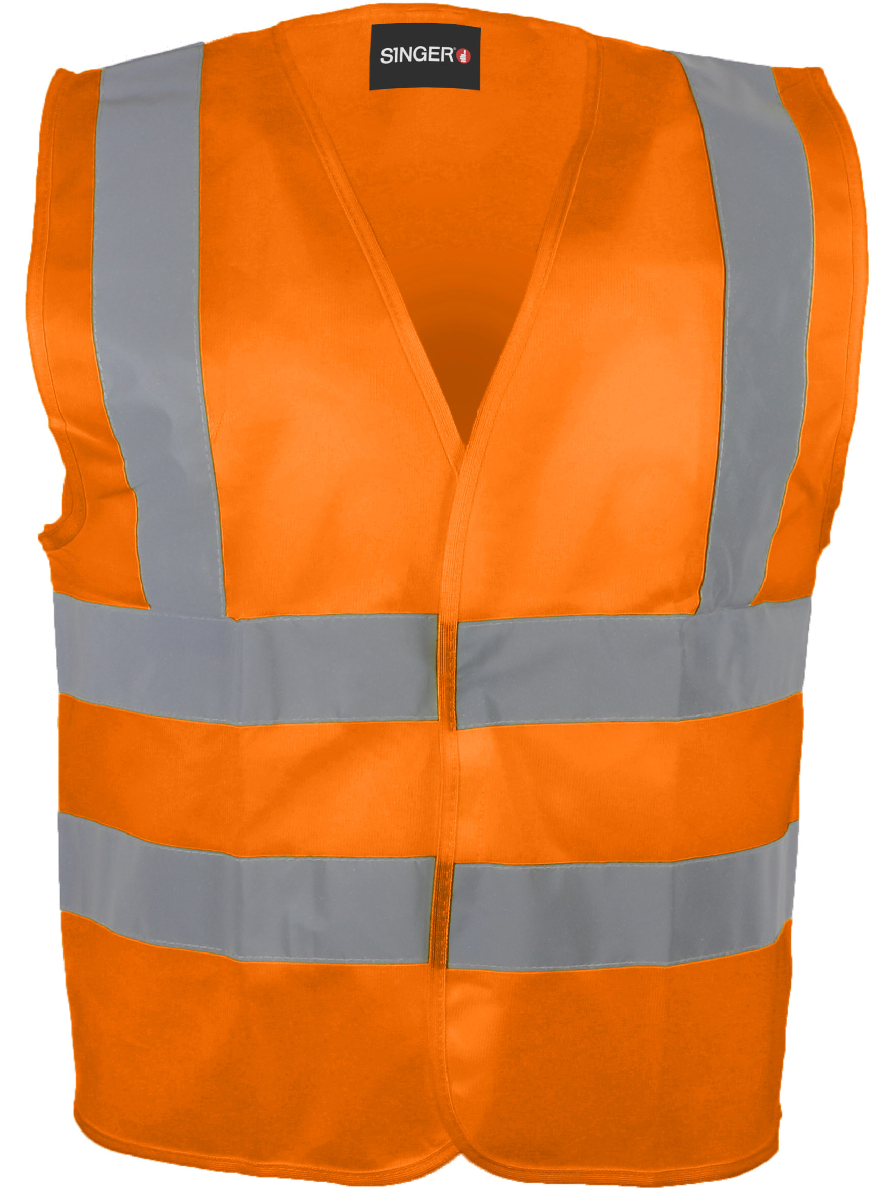 Gilet haute-visibilité 100% polyesterFermeture auto-agrippante 4 bandes - SINGER - GIL4BO