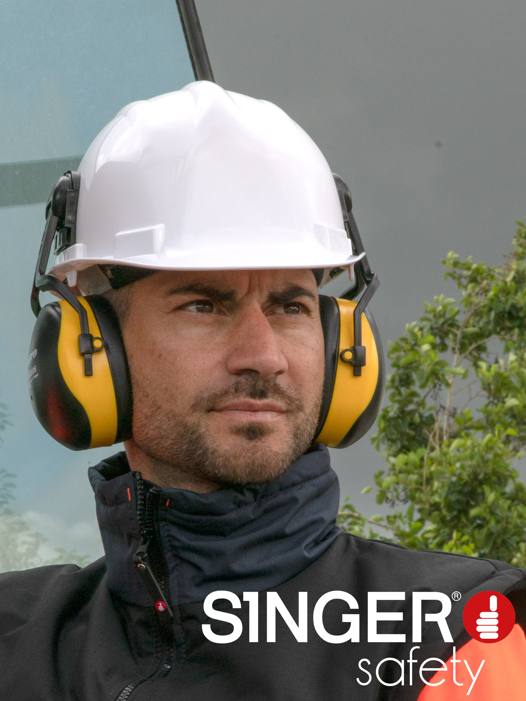Casque de chantier en ABS Serrage crémaillère - SINGER - HG902W