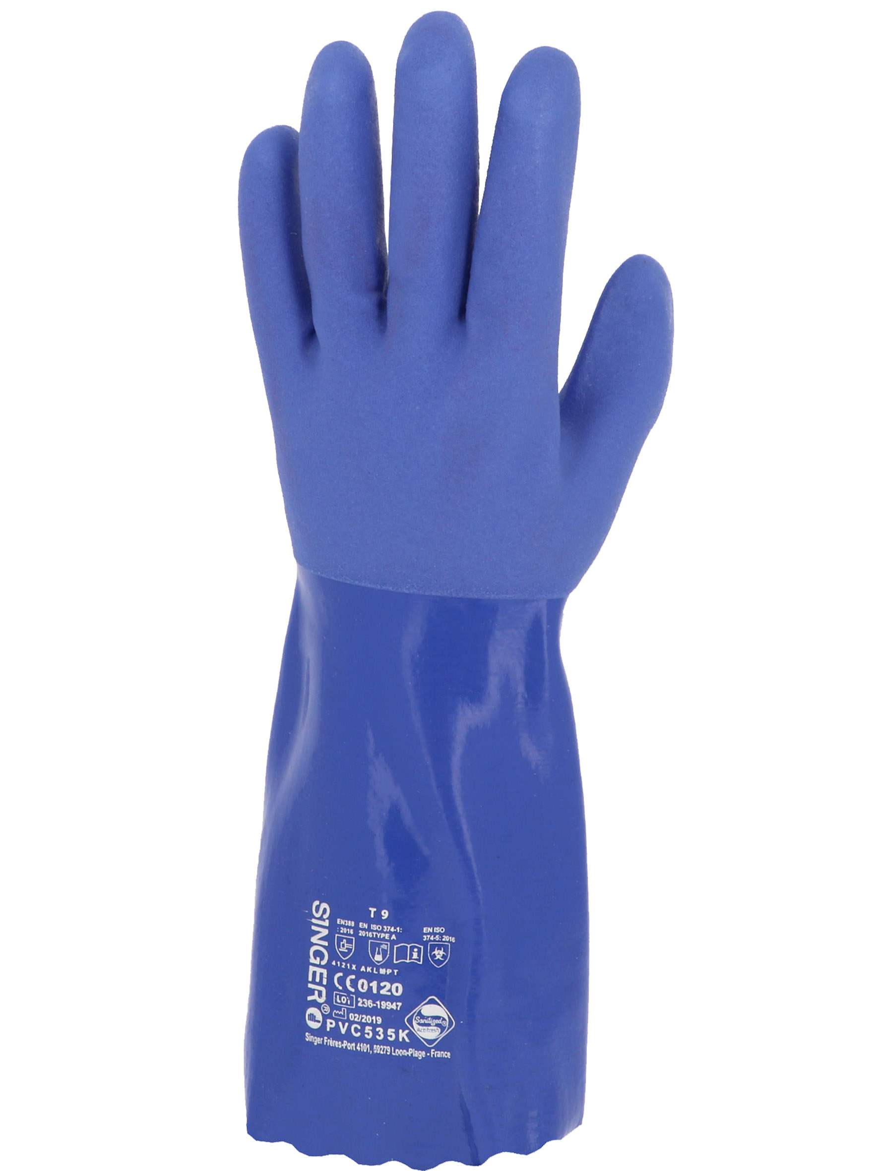 Gant PVC Triple enduction Support sans couture 35 cm - SINGER - PVC535K