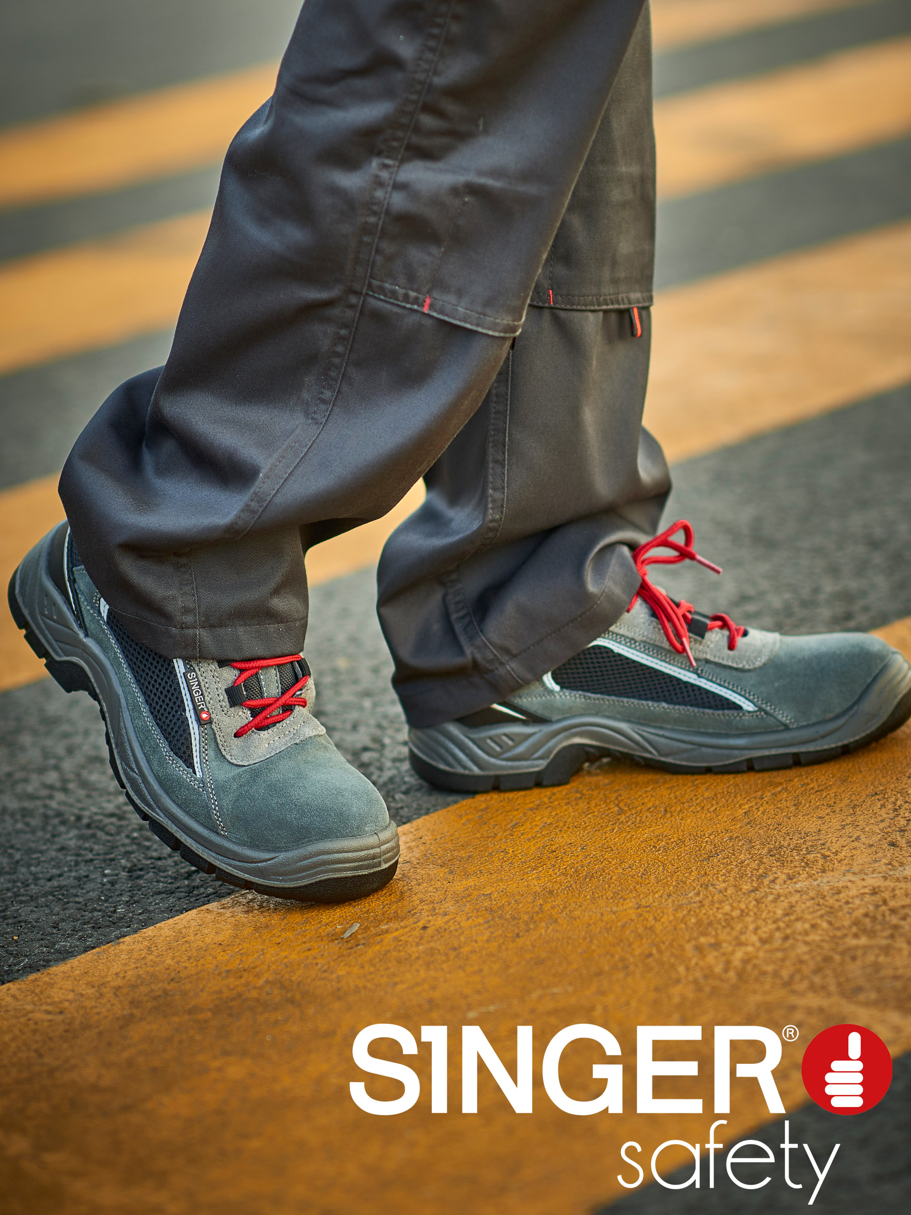 Chaussures basses cuir croûte velours S1P FO SR - SINGER - RODI