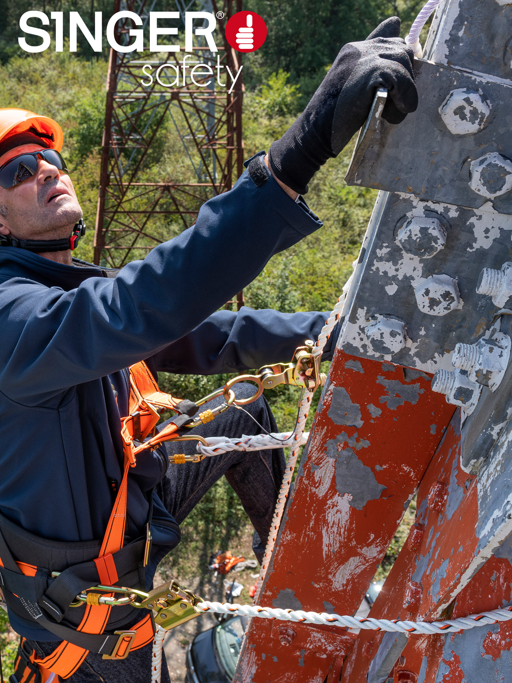 Antichute coulissant pour support d'assurage 12 mm ou 14 mm - SINGER - STOPRO