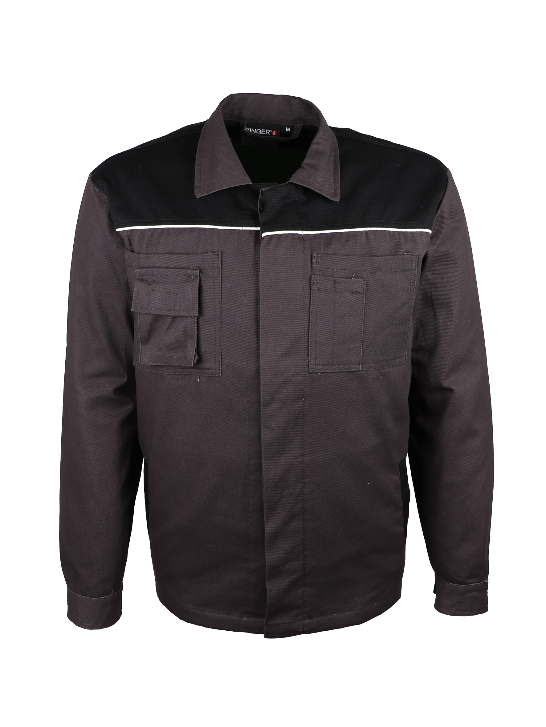 Veste de travail 100% coton Bicolore gris / noir - SINGER - VARY