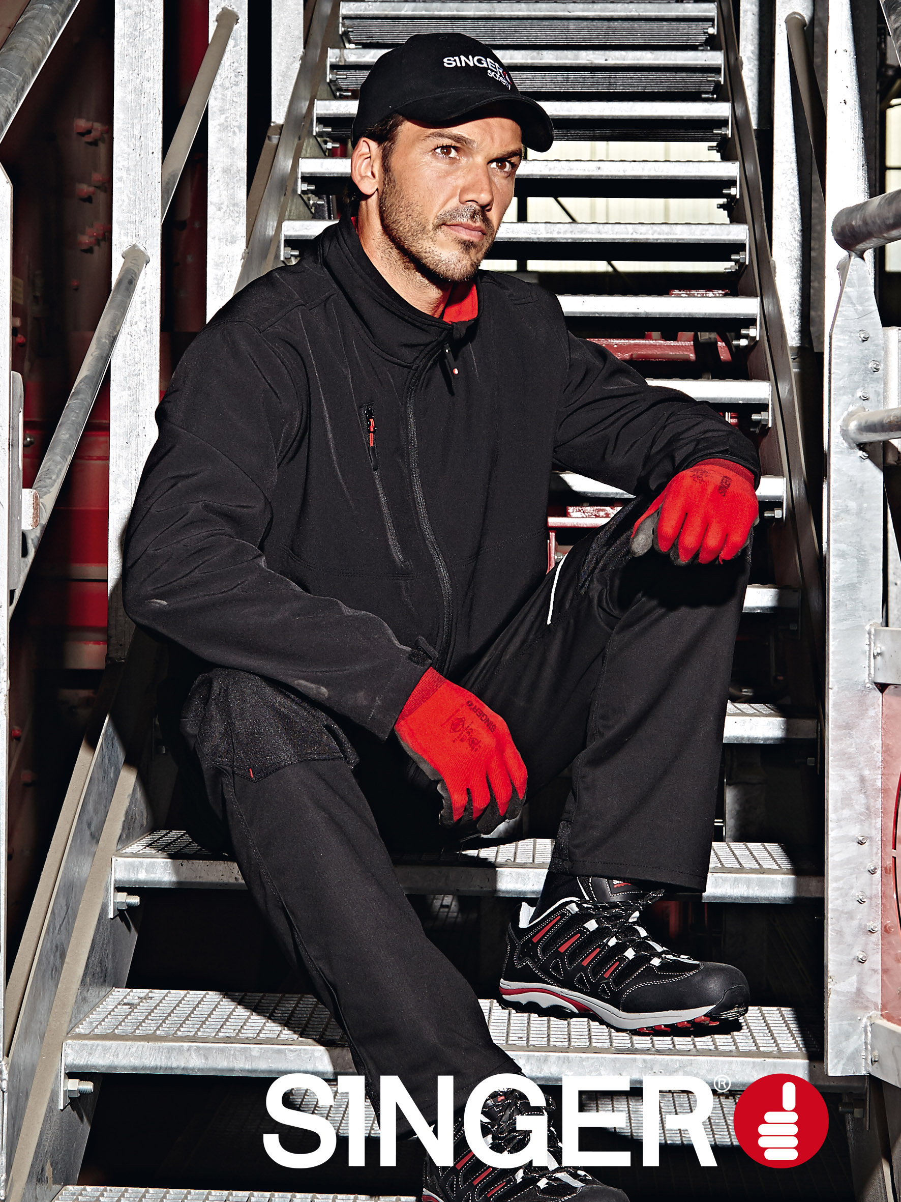 Veste souple coupe-vent en Softshell déperlant - SINGER - VERNON