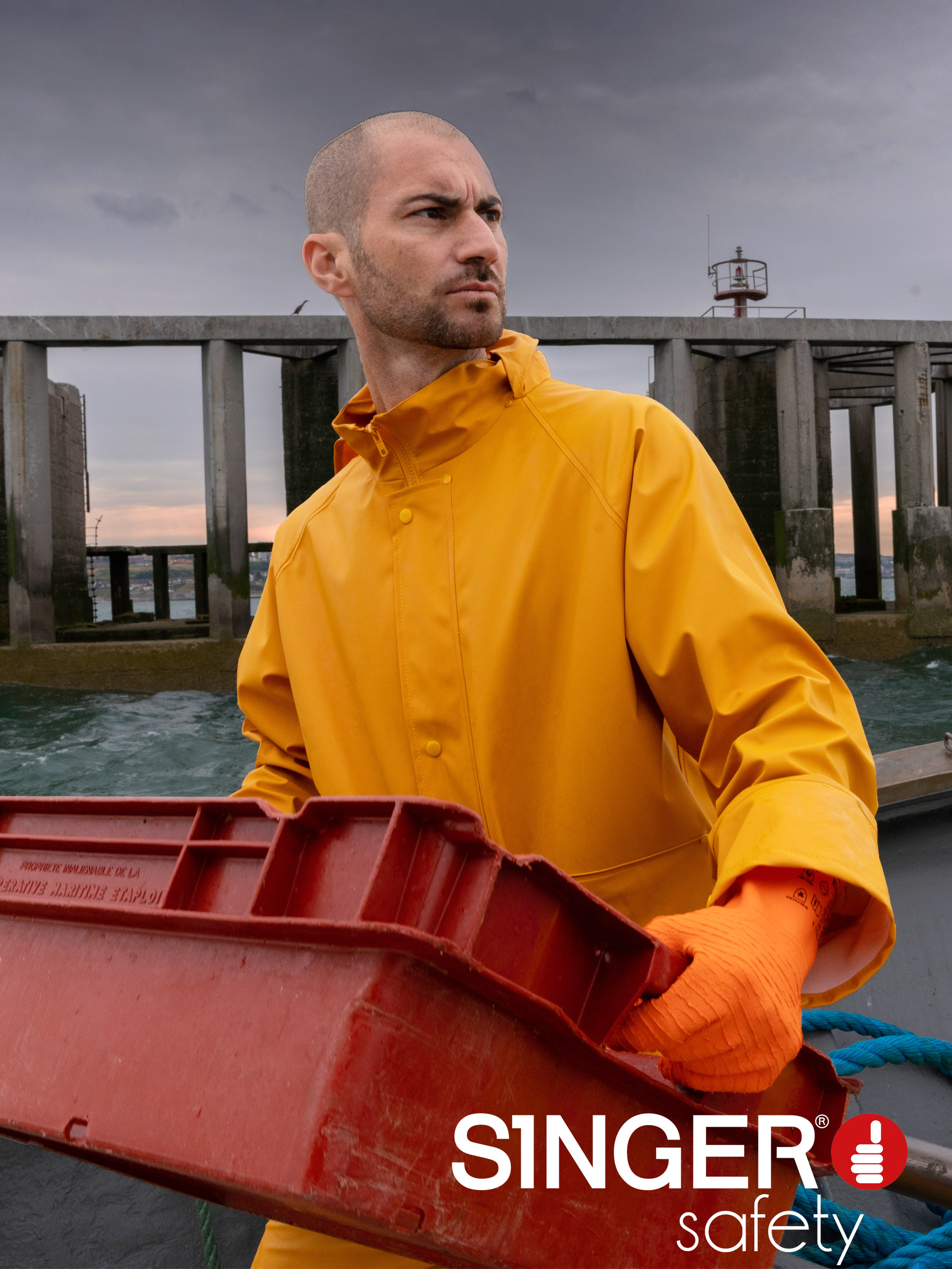 Complet de pluie PU/PVC Support polyester Coutures échanchées Taille M - SINGER - VPLOCEAN