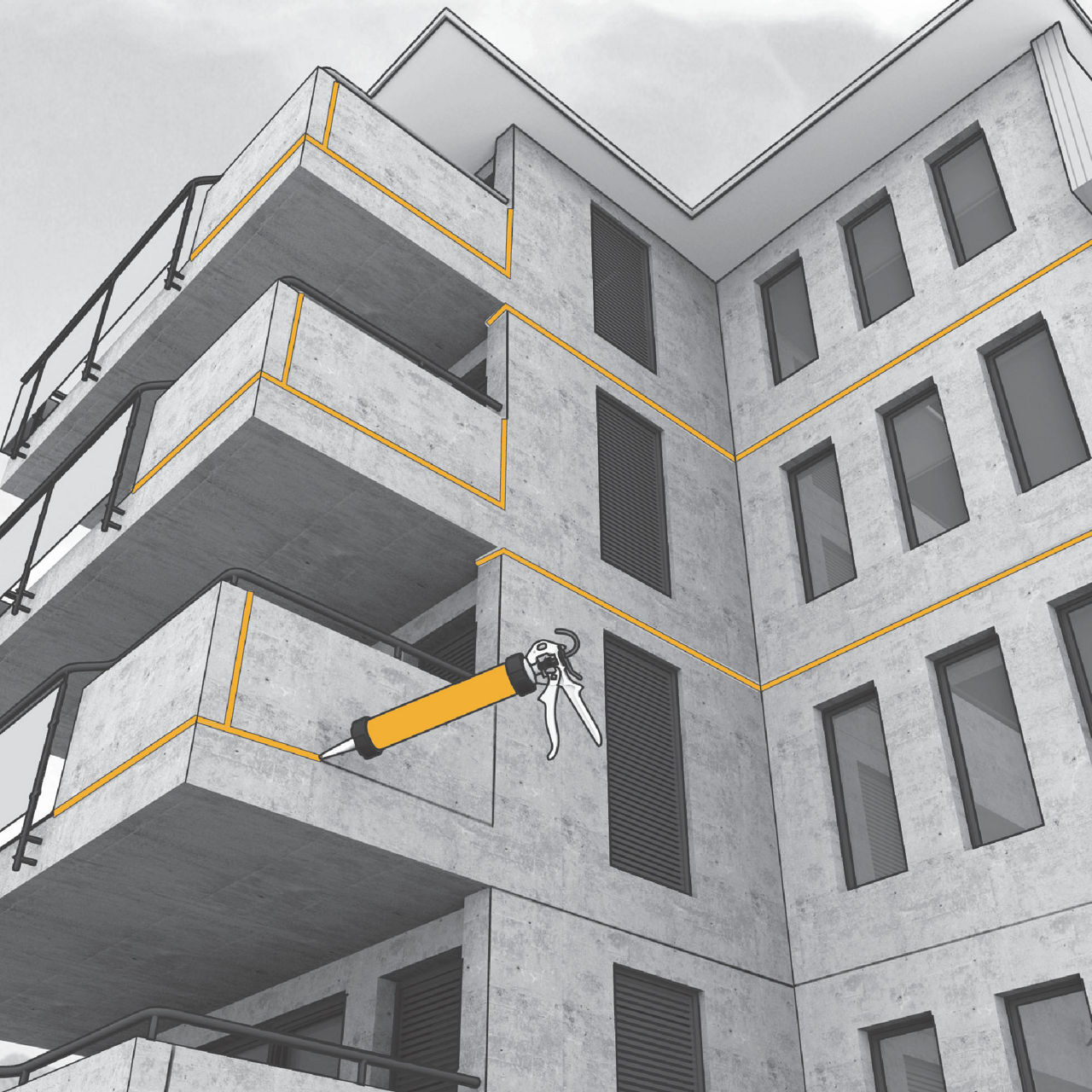 MASTIC MONO COMPOSANT 300ML DE SIKAHYFLEX-250 FAÇADE BLANC - LOT DE 12 - SIKA - 443678