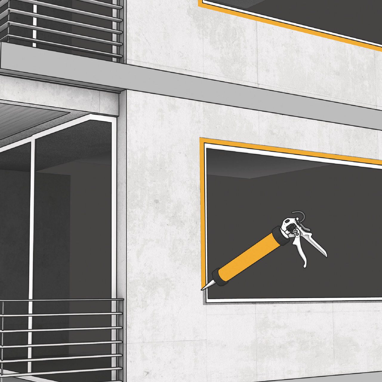 CARTON DE 12 POCHES 400ML DE MASTIC SIKAHYFLEX-220 WINDOWS BLANC - SIKA - 461903