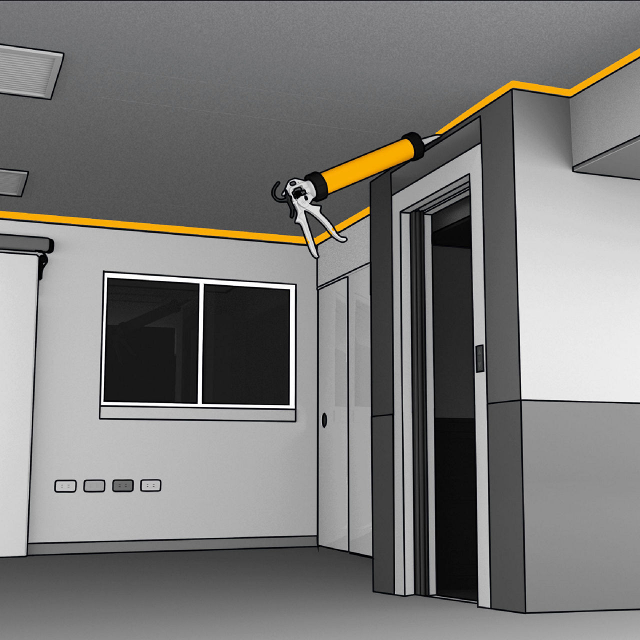 MASTIC POUR JOINT 300ML SIKASIL-670 FIRE GRIS BÉTON - LOT DE 12 - SIKA - 582751