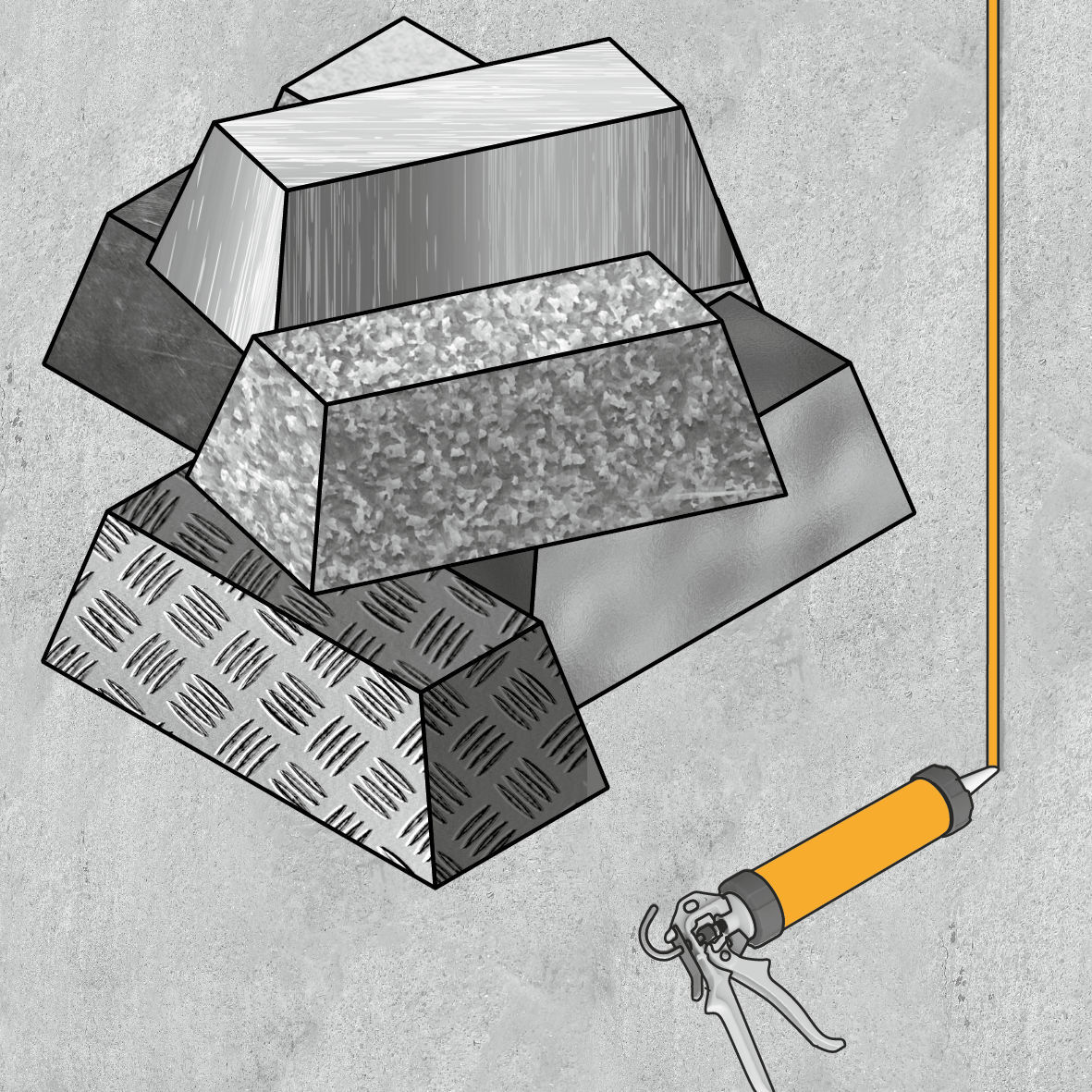 COLLE EN CARTON DE 12 CARTOUCHES 290ML DE SIKAFLEX-117 MÉTAL FORCE - SIKA - 657792