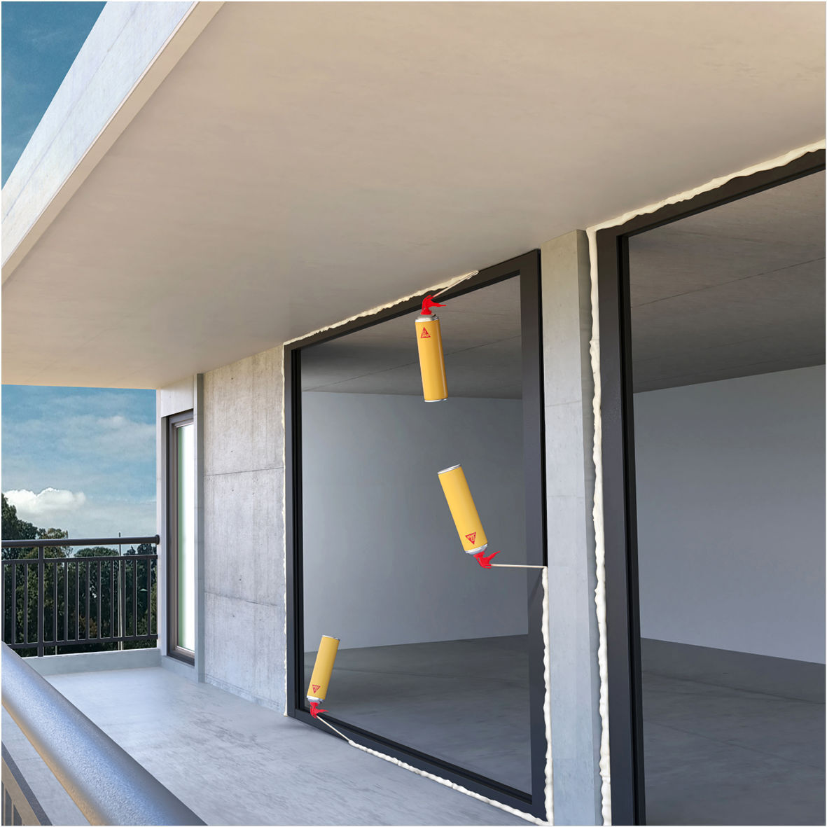 MOUSSE EXPANSIVE CARTON DE 12 AÉROSOLS 500ML DE SIKA BOOM -151 MULTIPOSITION - SIKA - 707374
