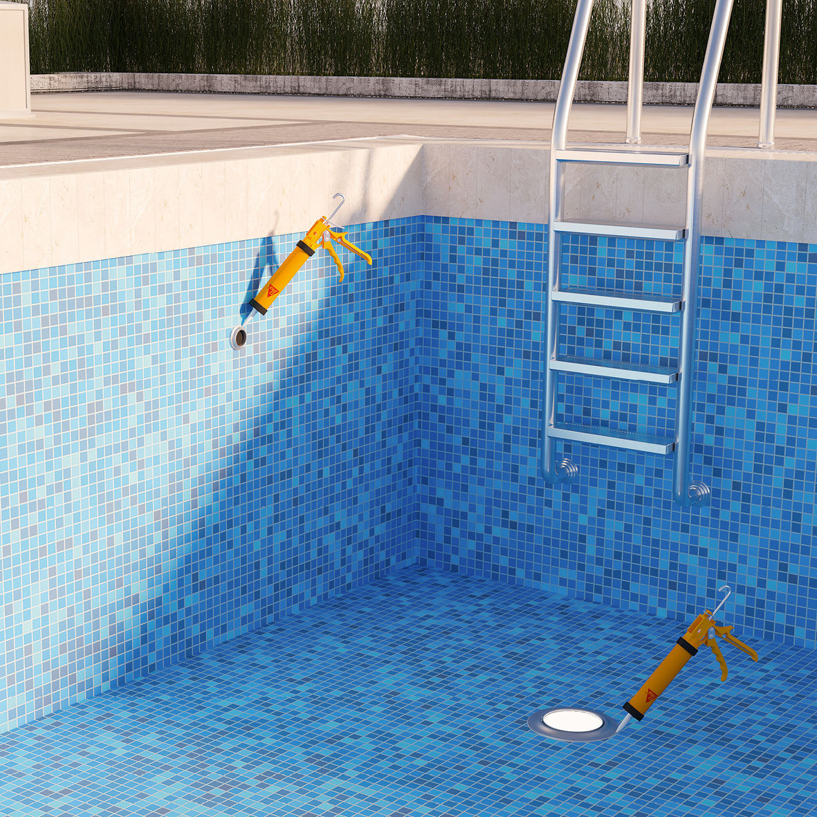 MASTIC POUR JOINT GRIS 300ML SIKASEAL®-163 PISCINE & BASSIN - LOT DE 12 - SIKA - 736772