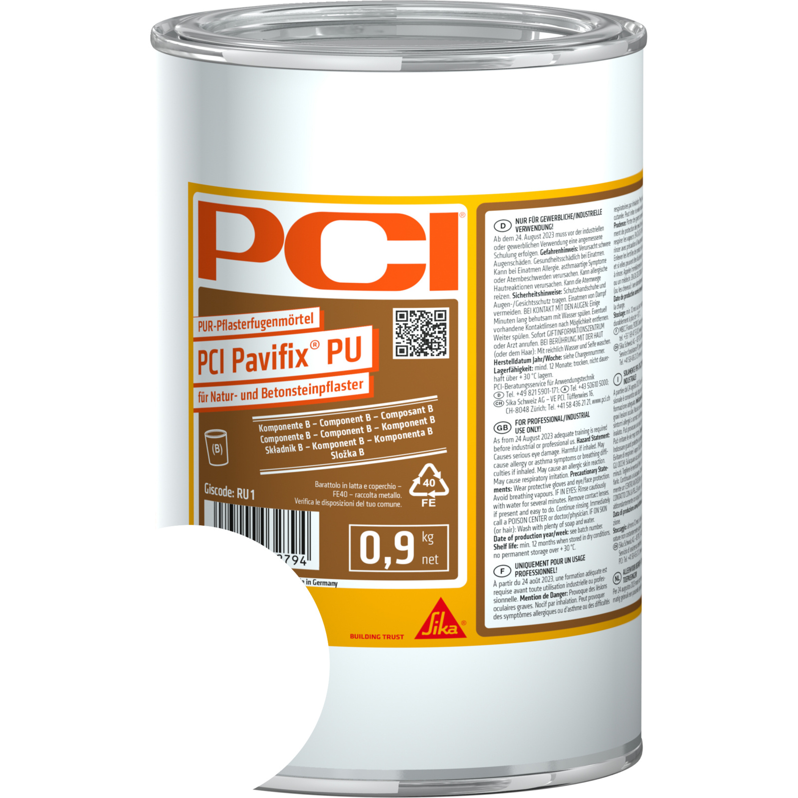 Mortier drainant bi-composant pour jointoiement perméable 5-50 mm gris 0,9 kg liant - PCI - 758806
