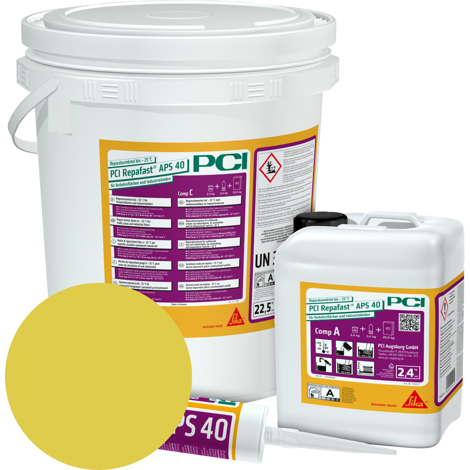 Mortier de réparation bi-composant 2,4 kg rapide sols industriels SIKA - 781728