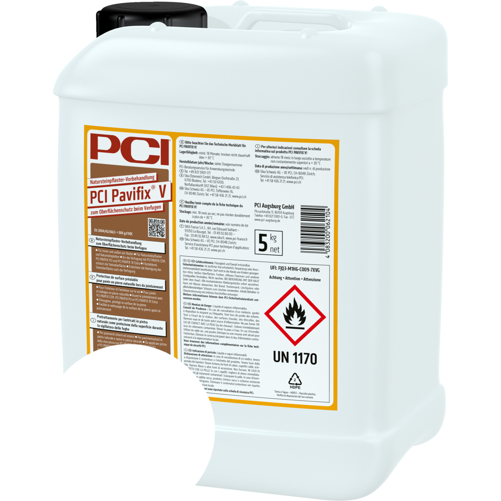 Bidon traitement filmogène protection pavage 5 L SIKA - 782118