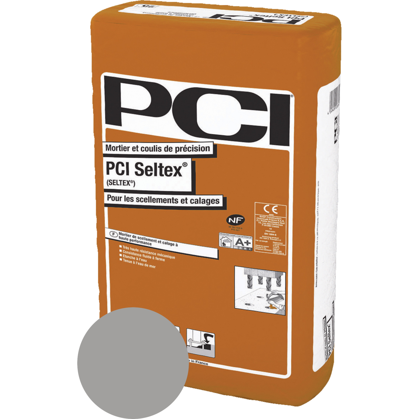 Mortier et coulis de précision 25 kg pour scellements et calages 10 à 150 mm - PCI - 818347