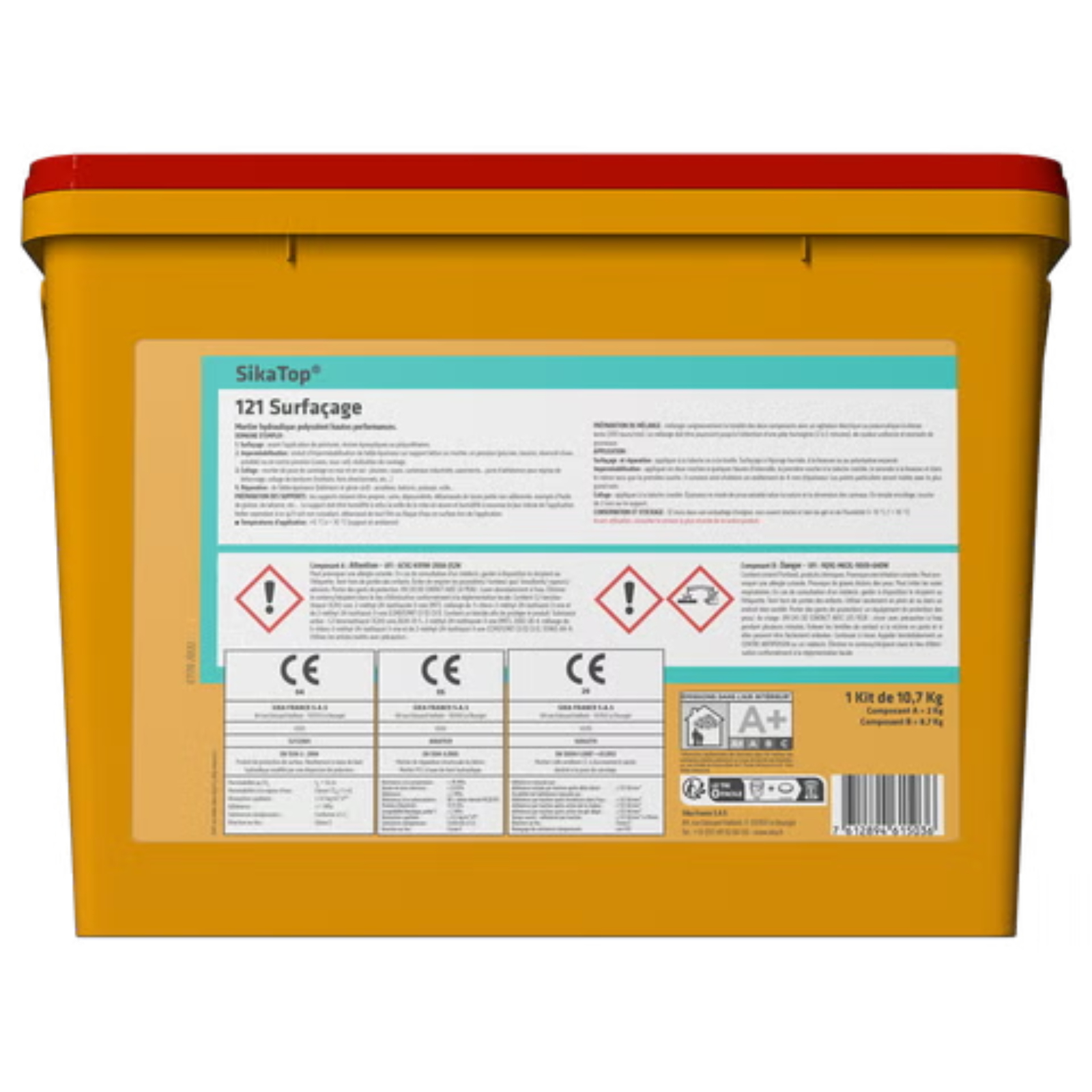 Mortier bi-composant 4 en 1 surfaçage 10,7 kg kit gris SIKA - 822455