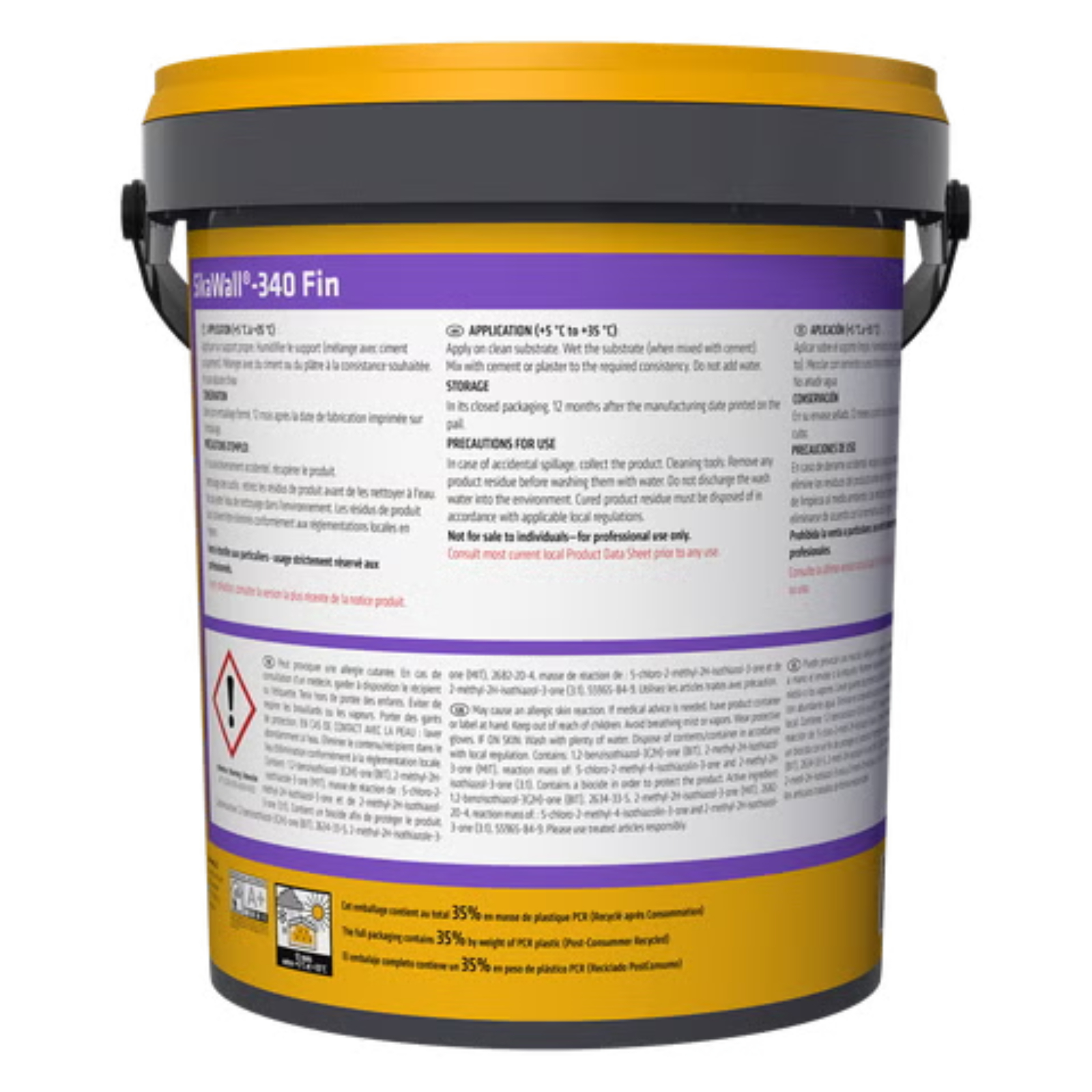 Pâte de ragréage murs et plafonds 0,3 à 4 mm à mélanger ciment ou plâtre seau 20 kg SIKA - 827057