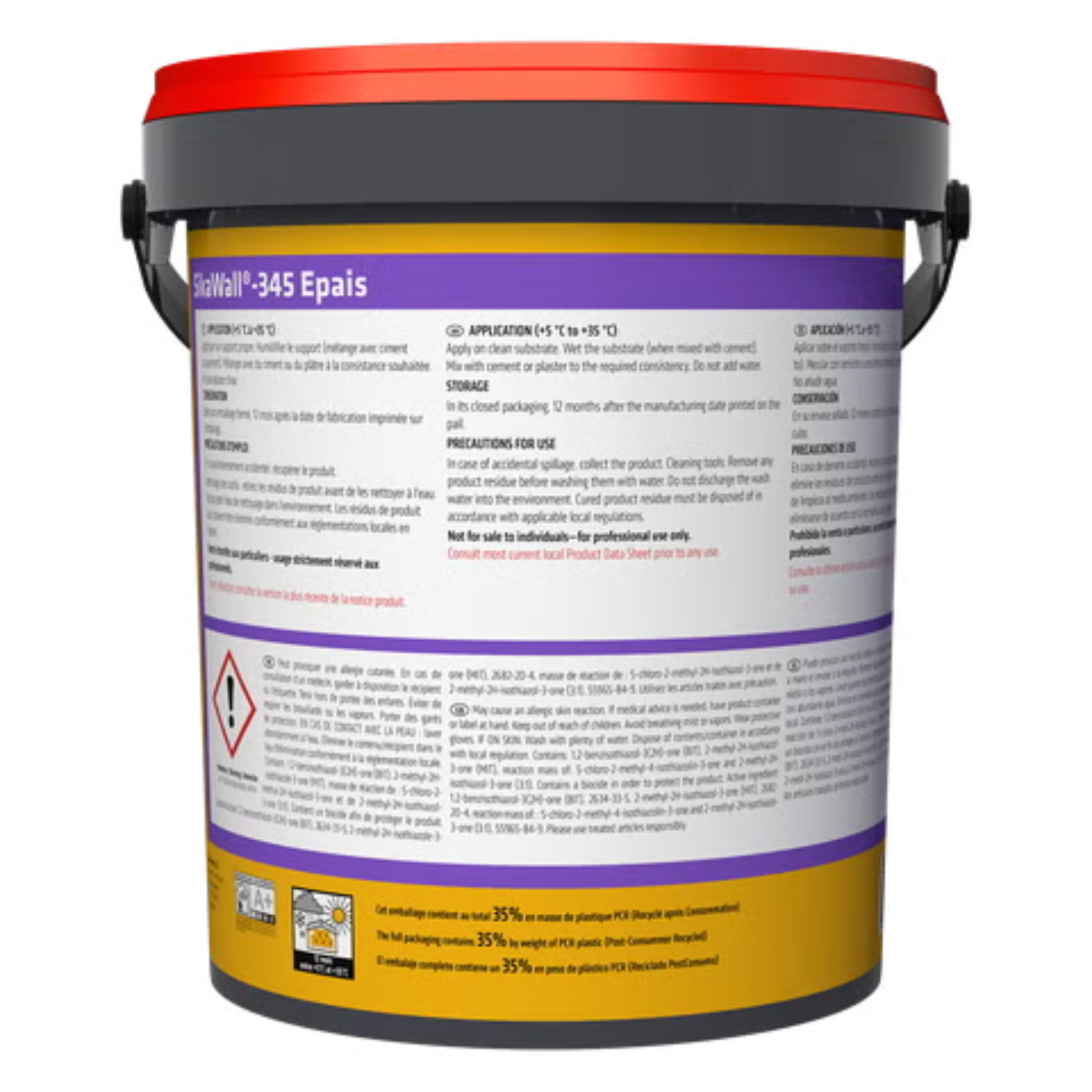 Pâte de ragréage épaisseur 1 à 10 mm pour murs et plafonds intérieur et extérieur seau 20 kg SIKA - 827742