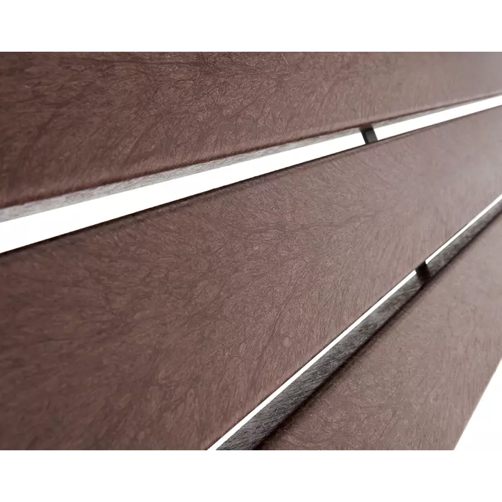 Banc plastique recyclé et acier Silaos 6 lames RAL3020 - accoudoirs - PROCITY - 209614.3020