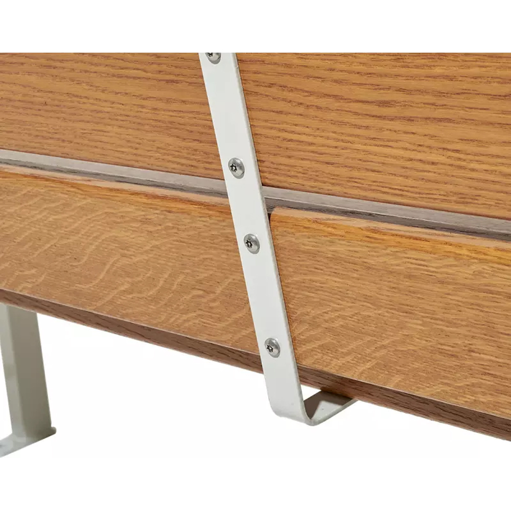 Banc bois et acier Silaos 6 lames Gris lasuré chêne clair - PROCITY - 209612.GPRO.CHEC