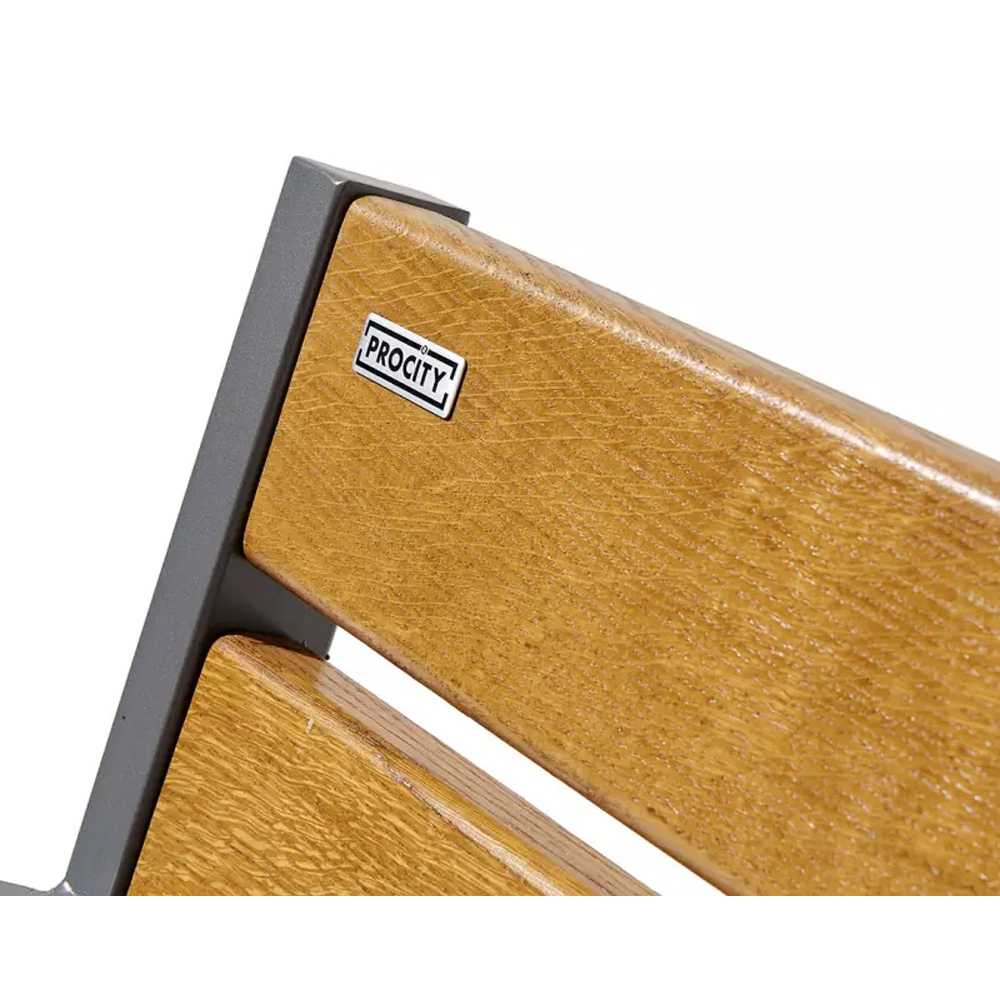 Chaise longue bois et acier Silaos Gris lasuré chêne clair - PROCITY - 209642.GPRO.CHEC