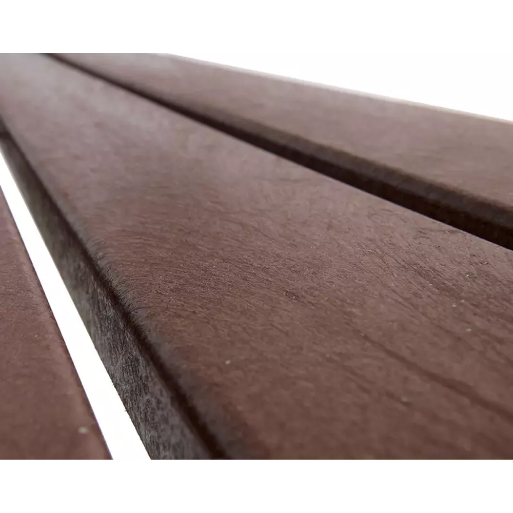 Chaise longue plastique recyclé et acier Silaos RAL6005 - accoudoirs - PROCITY - 209665.6005