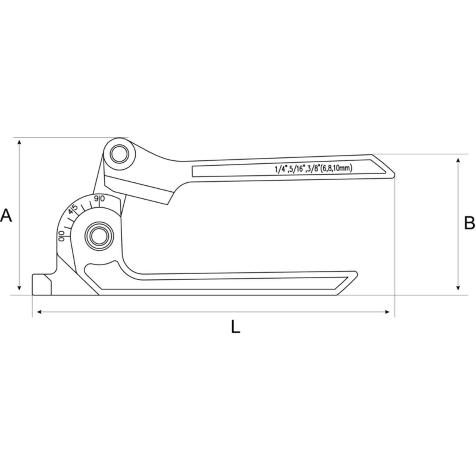 Cintreuse multi-usages 6/8/10 mm 250 mm compatible alu cuivre inox BAHCO - 1084
