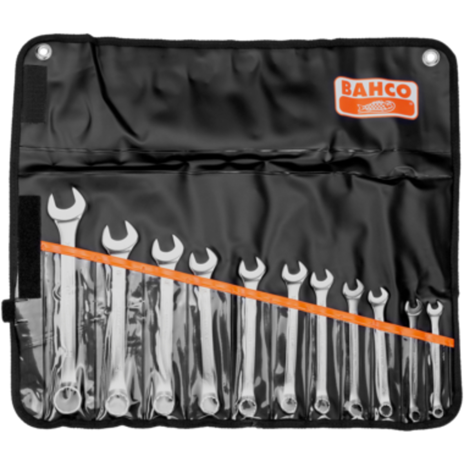 Jeu de clés mixtes plates métriques 11 pcs pochette BAHCO - 111M/11T