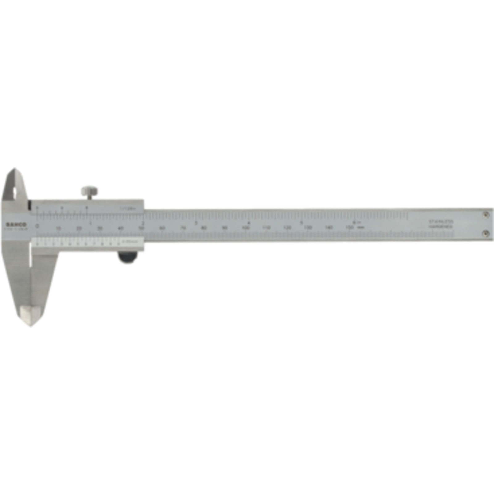 Pied à coulisse mécanique 150 mm inox avec mesure mm et pouces BAHCO - 1150-1/2H/P