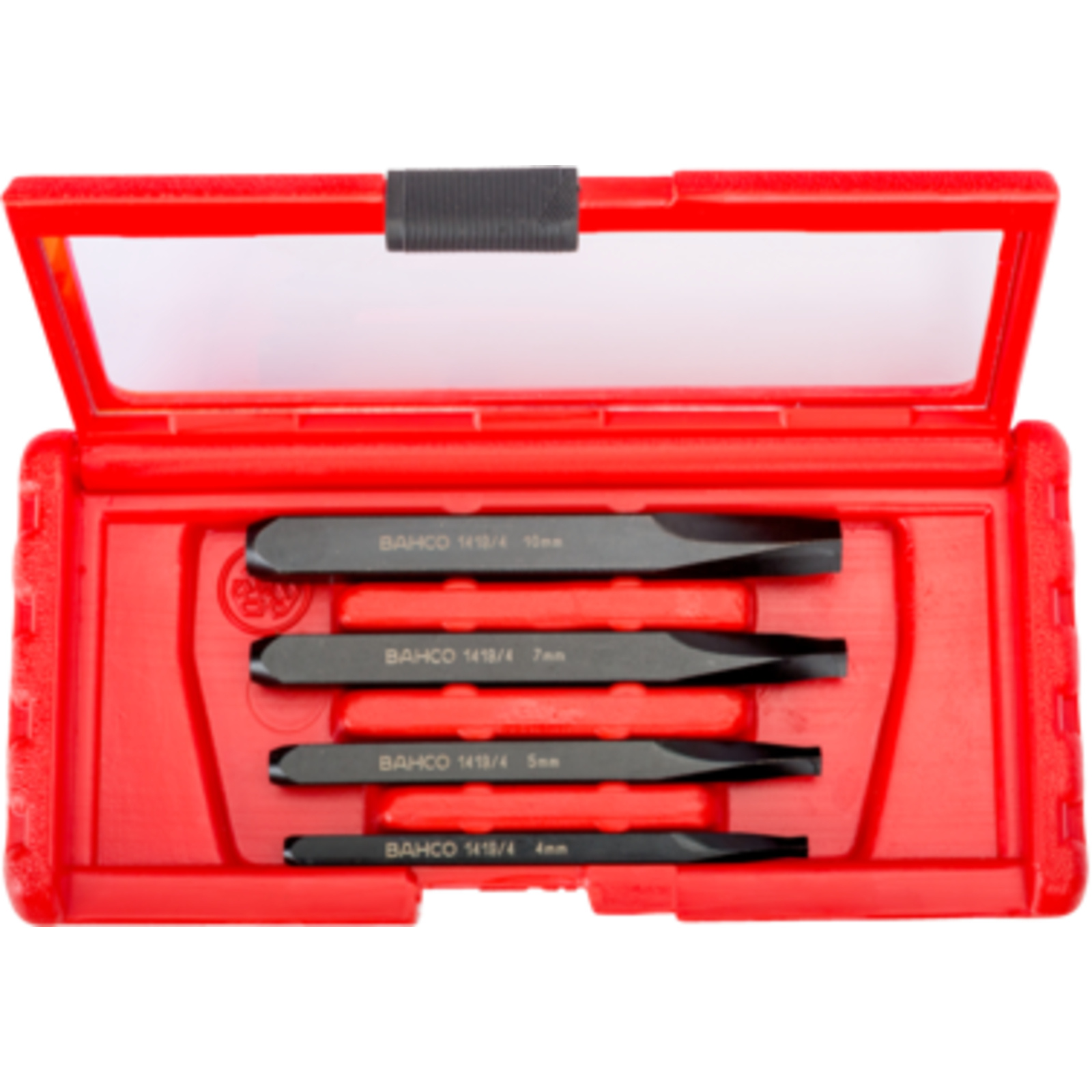 Jeu extracteurs goujons vis boulons cassés 4 pcs M5-M24 avec boîte plastique BAHCO - 1419/4