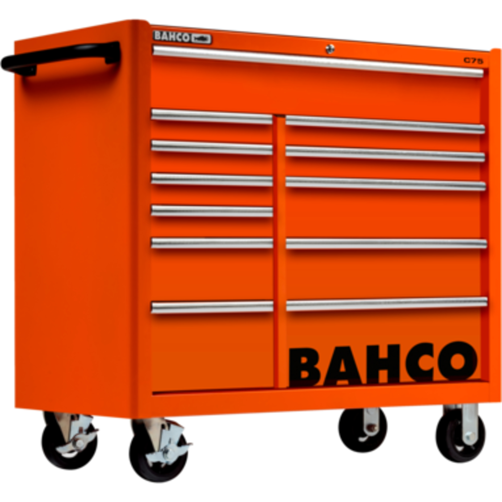 Servante 12 tiroirs capacité extra large orange 986 x 501 x 1100 mm BAHCO - 1475KXL12