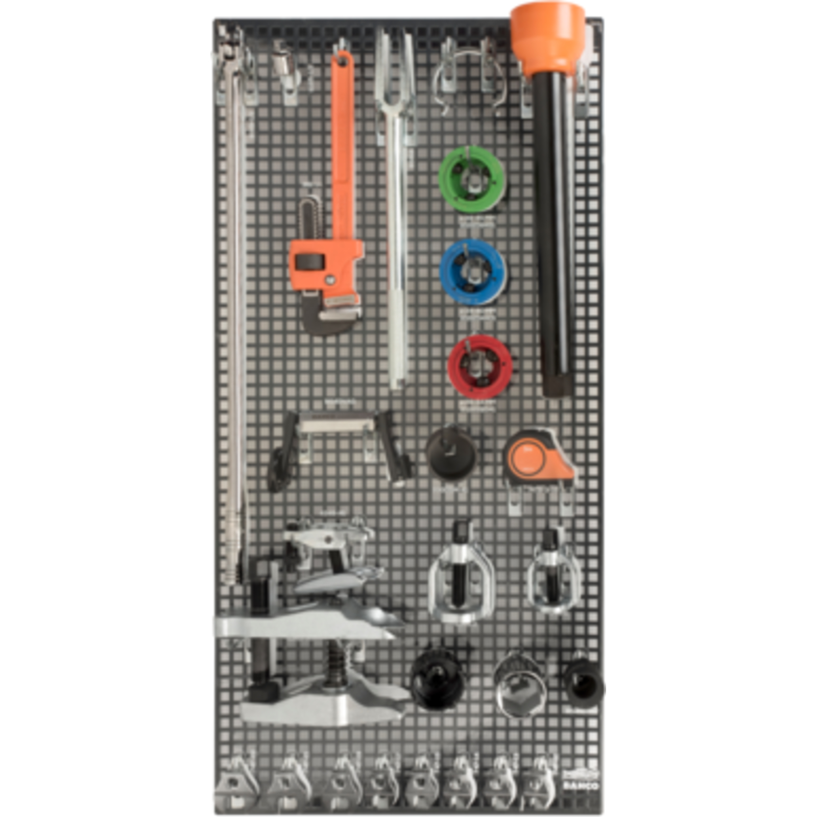 Panneau d'outils réparation automobile spécial géométrie 23 outils avec crochets BAHCO - 1495TP-AUTO-M4