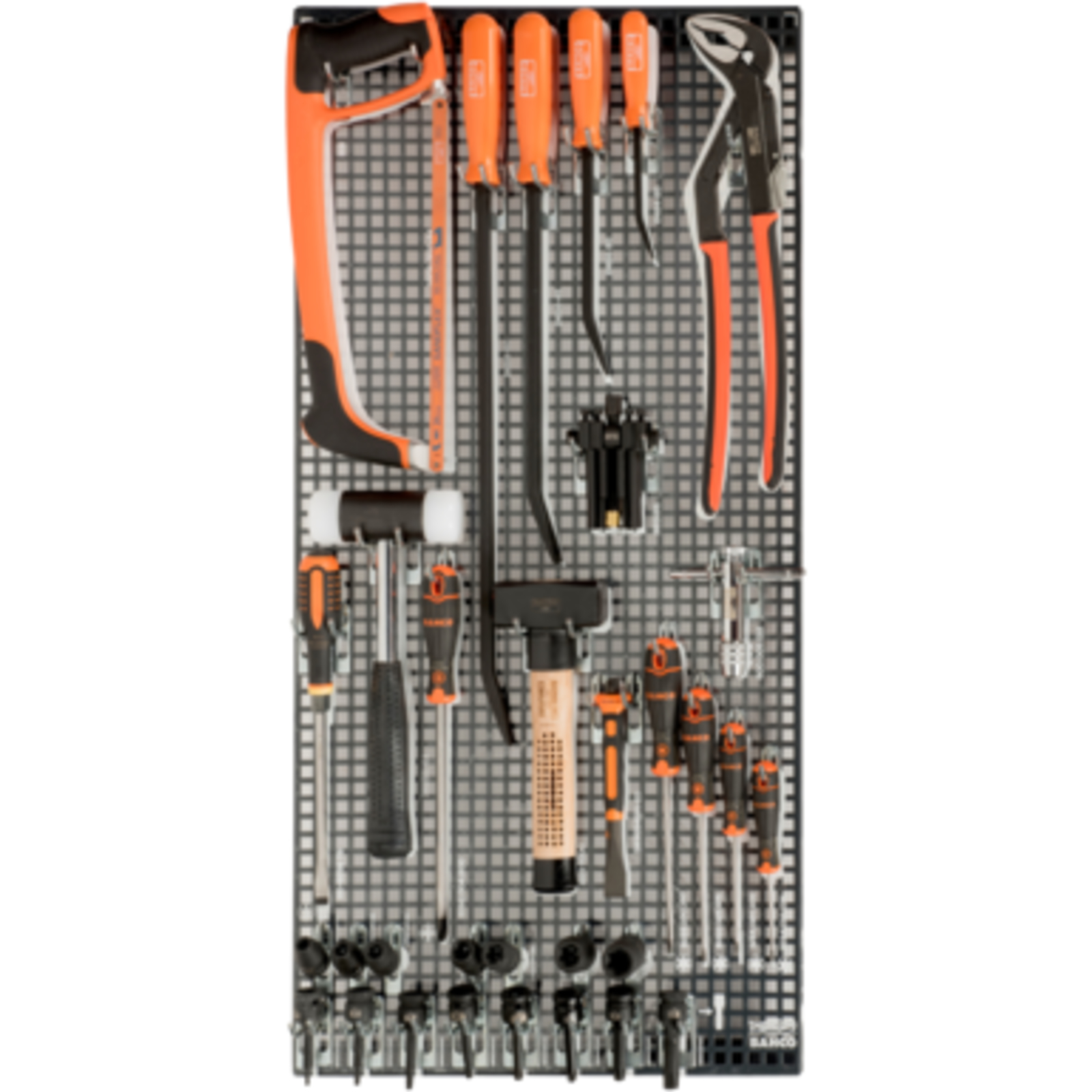 Panneau d'outils mécanique automobile 32 pièces suspendable sur rail BAHCO - 1495TP-AUTO-M5