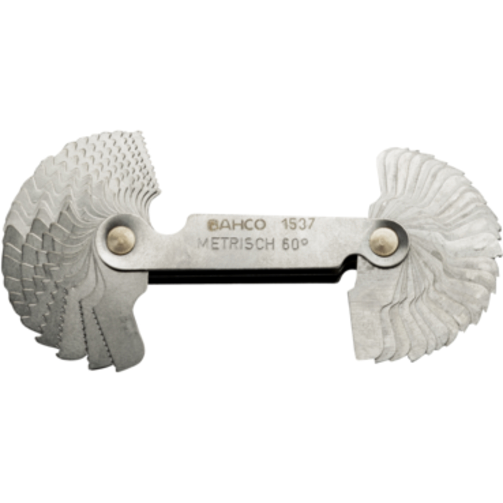 Jauge de filetage métrique 60° et Whitworth 55° 52 lames 30 mm BAHCO - 1537
