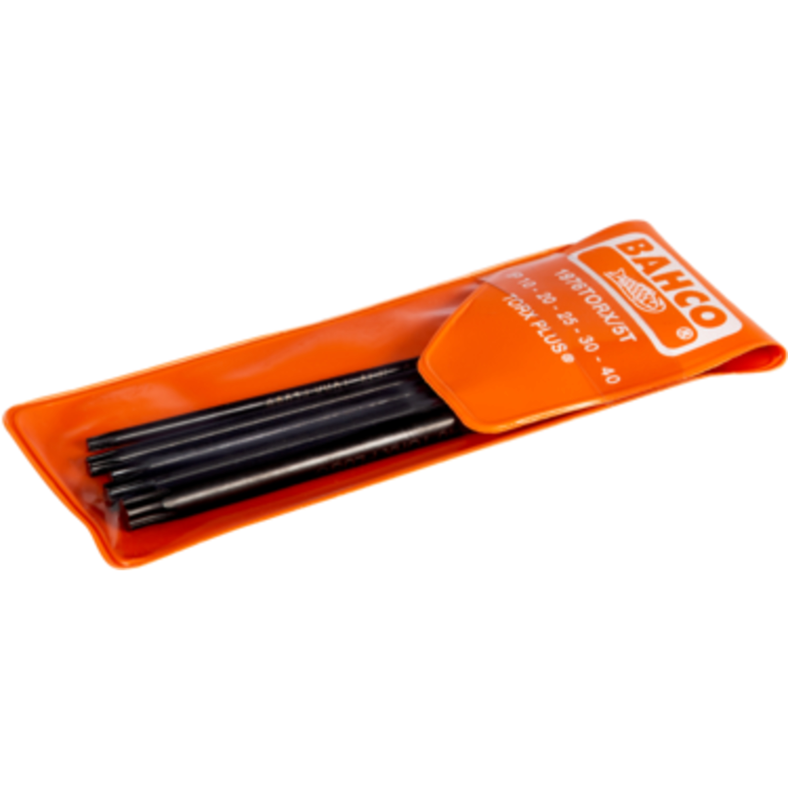 Jeu de clés mâles longues TORX Plus IP10-IP40 finition phosphatée 5 pcs sous étui BAHCO - 1976TORX/5T
