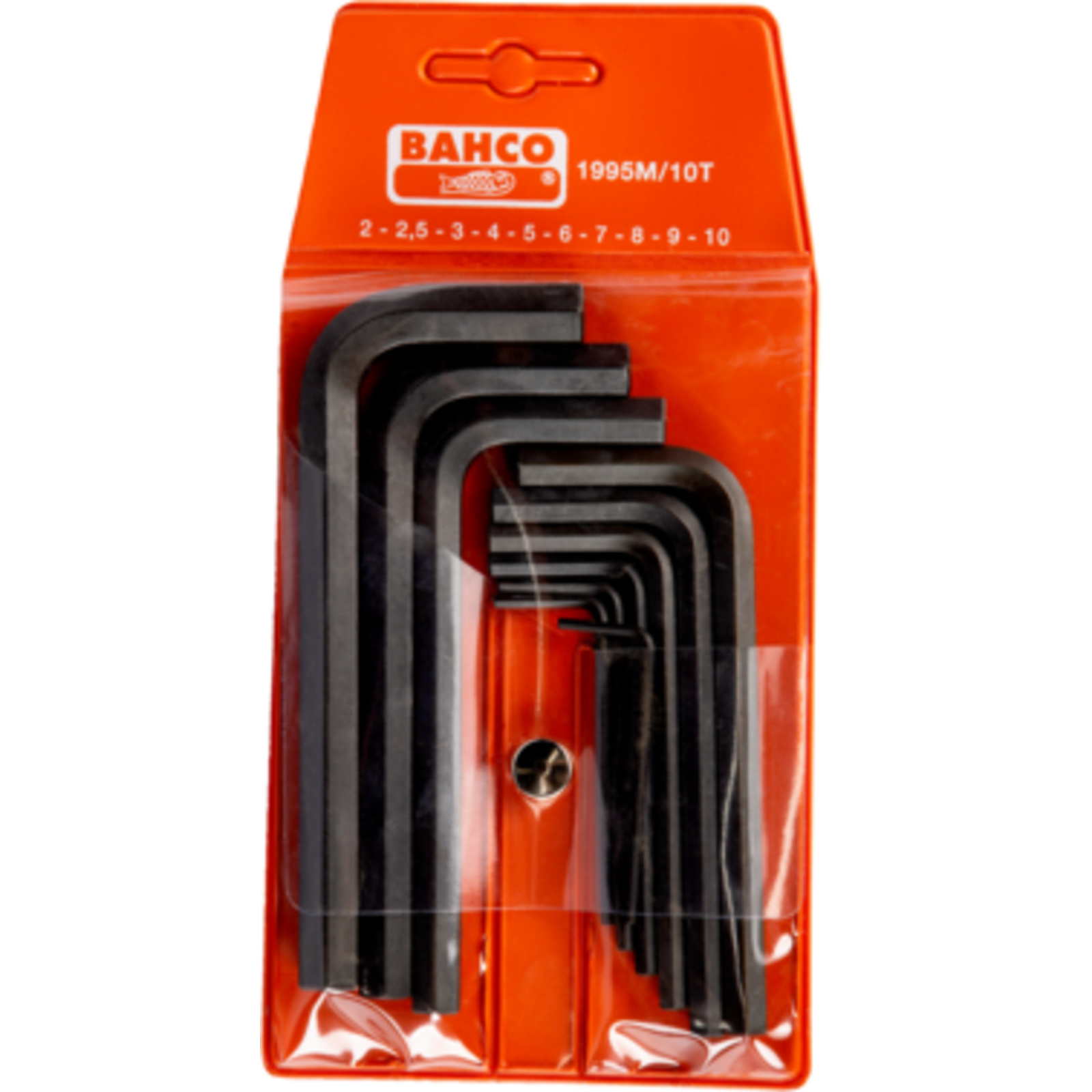 Jeu de clés mâles 6 pans métriques 2-10 mm finition phosphatée 10 pcs BAHCO - 1995M/10T