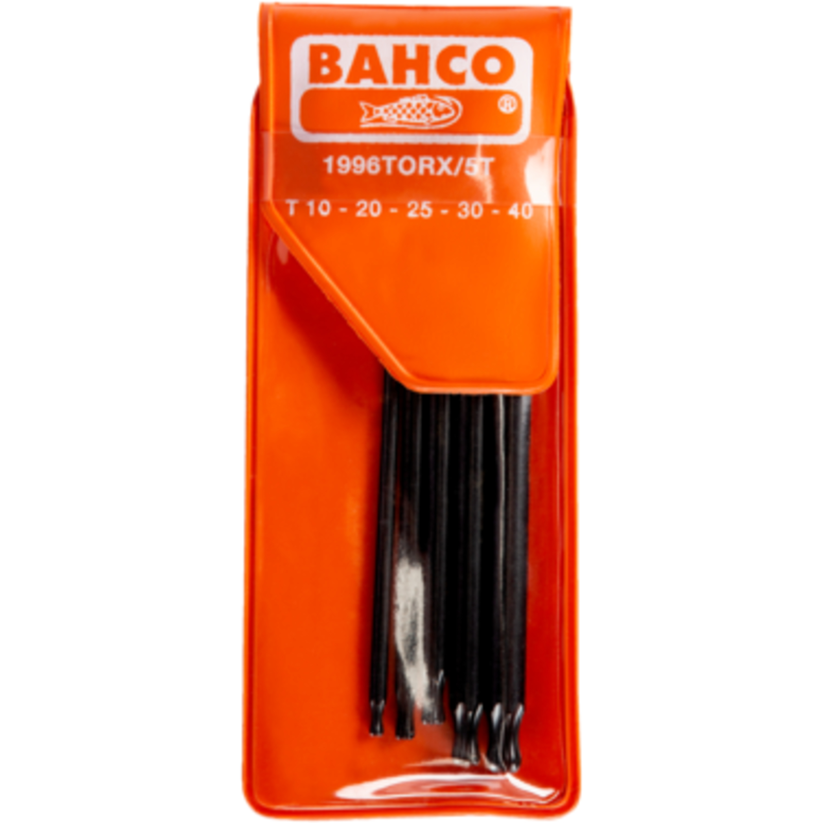 Jeu de clés mâles longues tête sphérique TORX T10-T40 finition phosphatée 5 pcs BAHCO - 1996TORX/5T