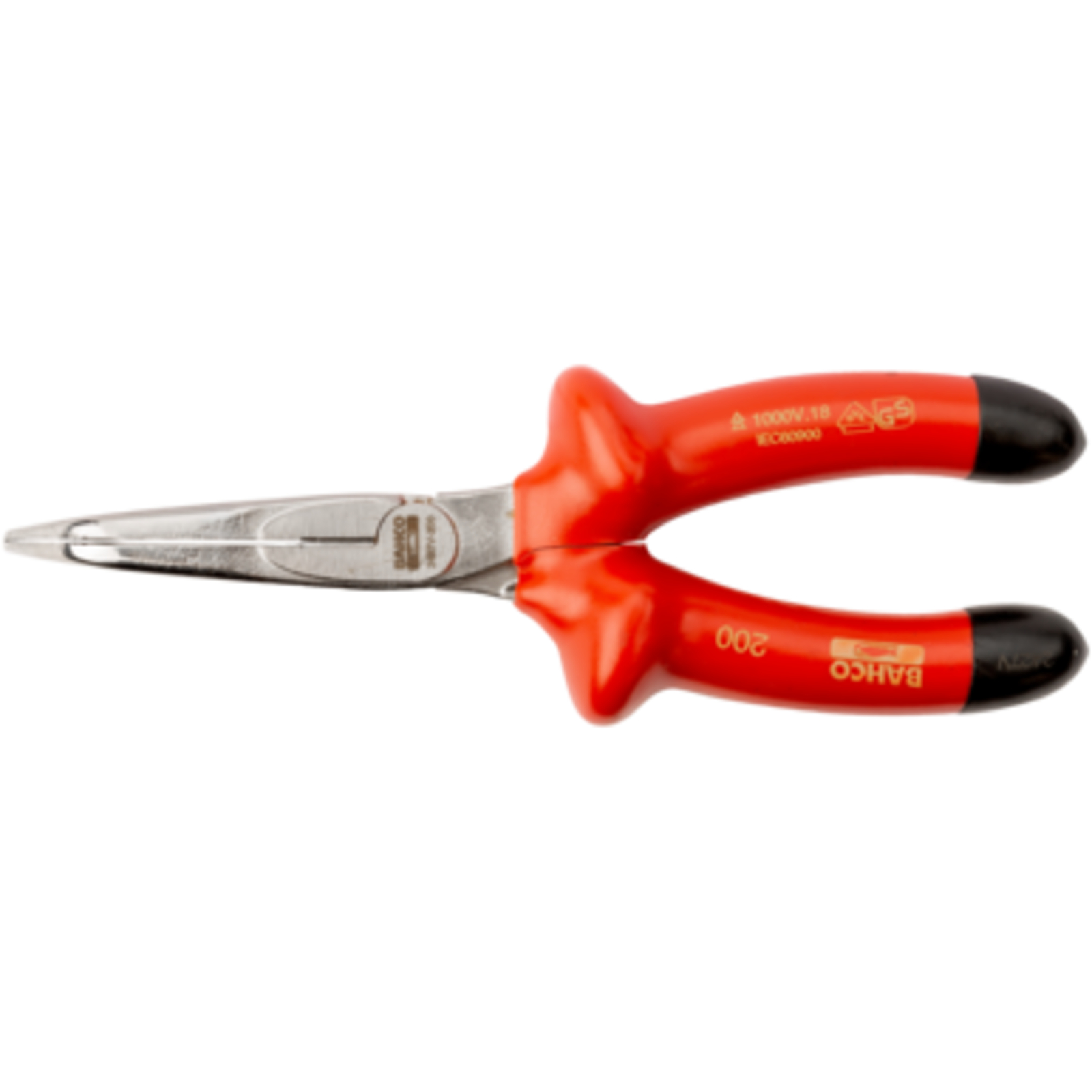Pince à bec demi-rond isolée VDE pointes à 45° 200 mm BAHCO - 2427V-200