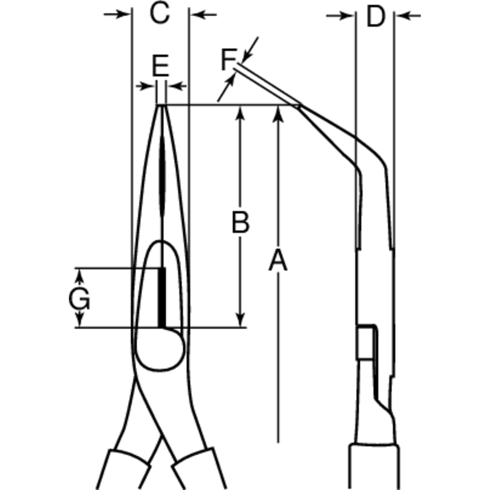 Pince à bec demi-rond isolée VDE pointes à 45° 200 mm BAHCO - 2427V-200