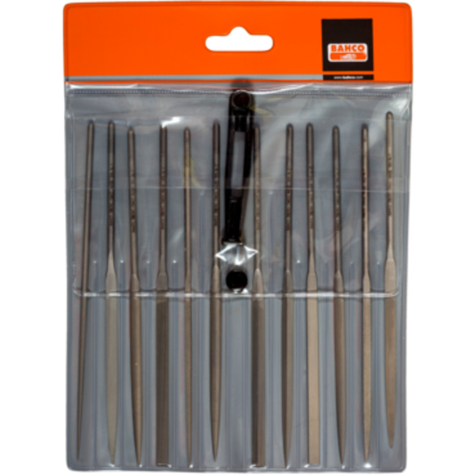 Jeu de limes aiguilles mi-douces sans manche 160 mm 12 pièces avec trousse BAHCO - 2-472-16-1-0