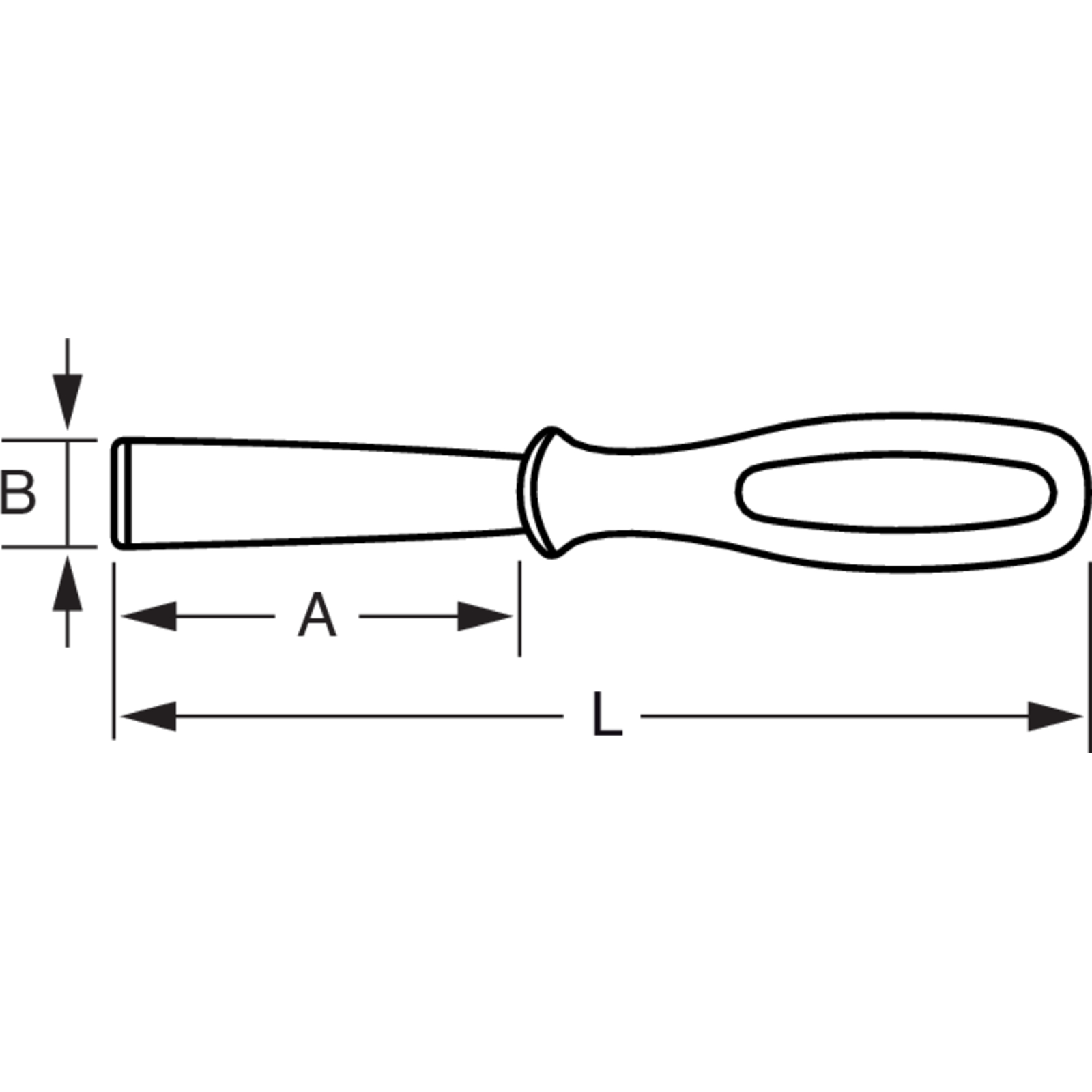 Couteau à mastiquer lame inox 95 mm poignée bi-matière 235 mm BAHCO - 2489
