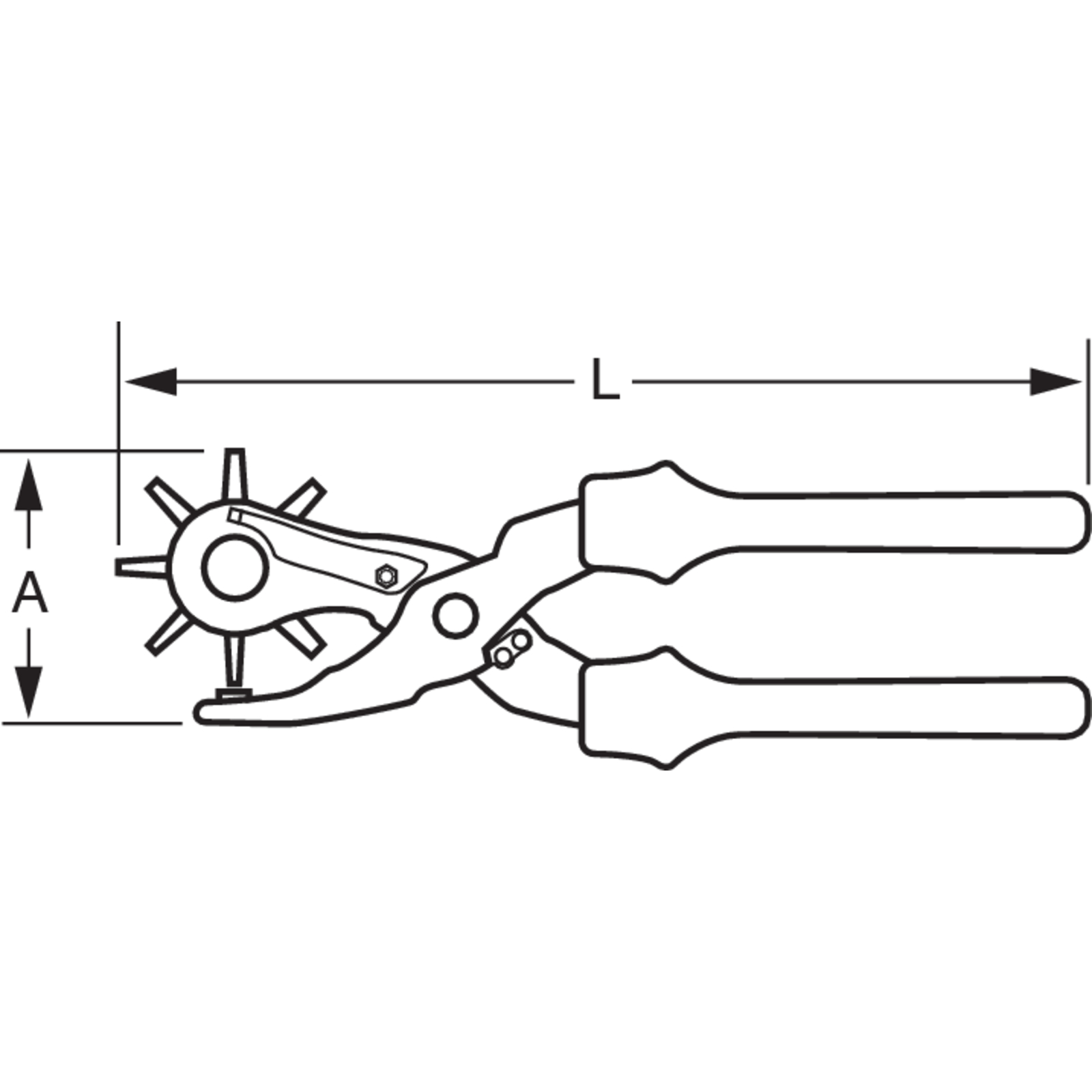 Découpe-joints tournant 2-4,5 mm 245 mm avec poignée plastique BAHCO - 2635