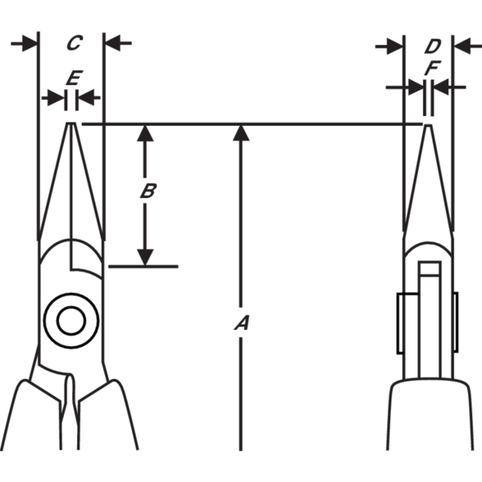 Pince de précision bec demi-rond court 120 mm poignées synthétiques BAHCO - 2646 MS