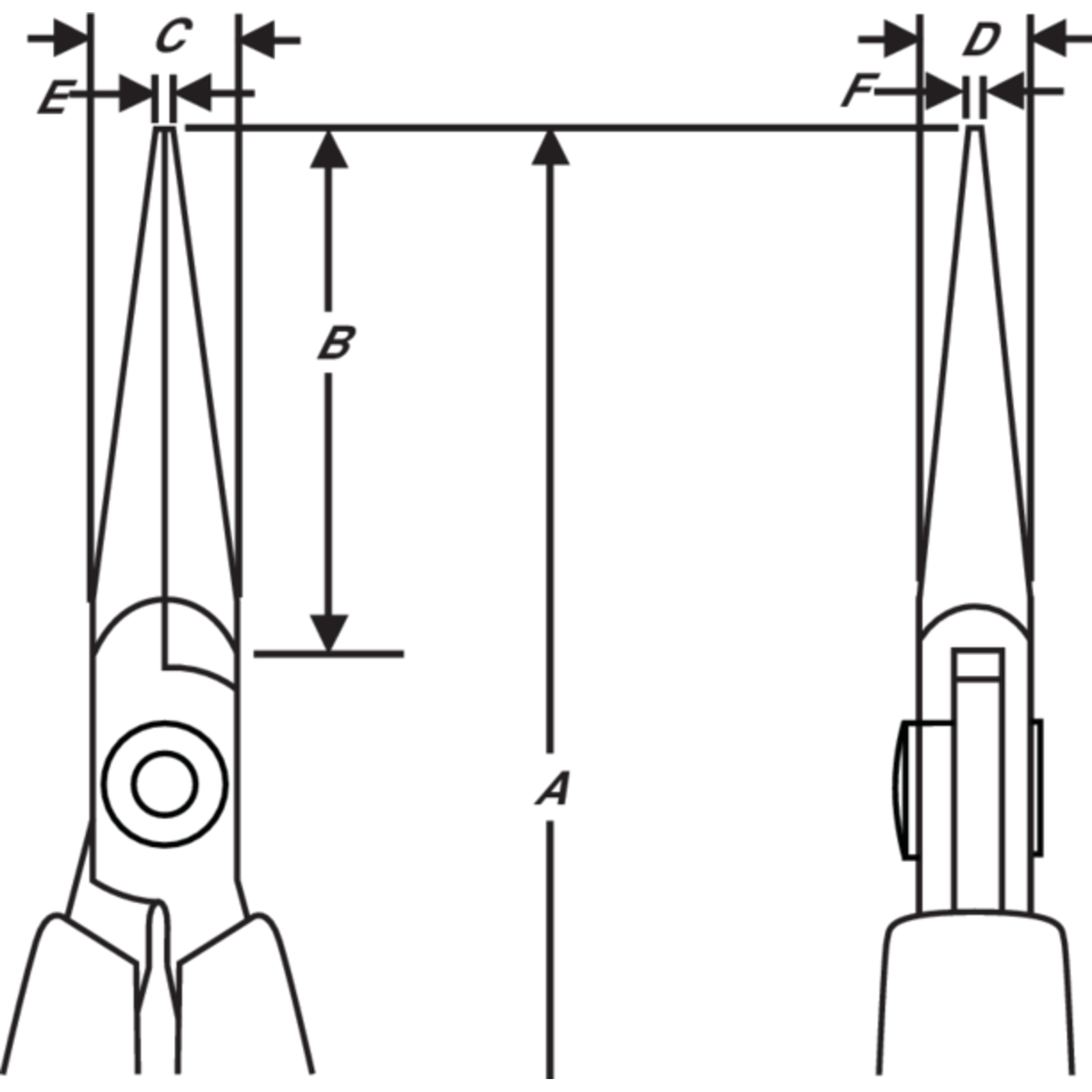 Pince de précision bec demi-rond 132 mm avec poignées synthétiques BAHCO - 2656 S