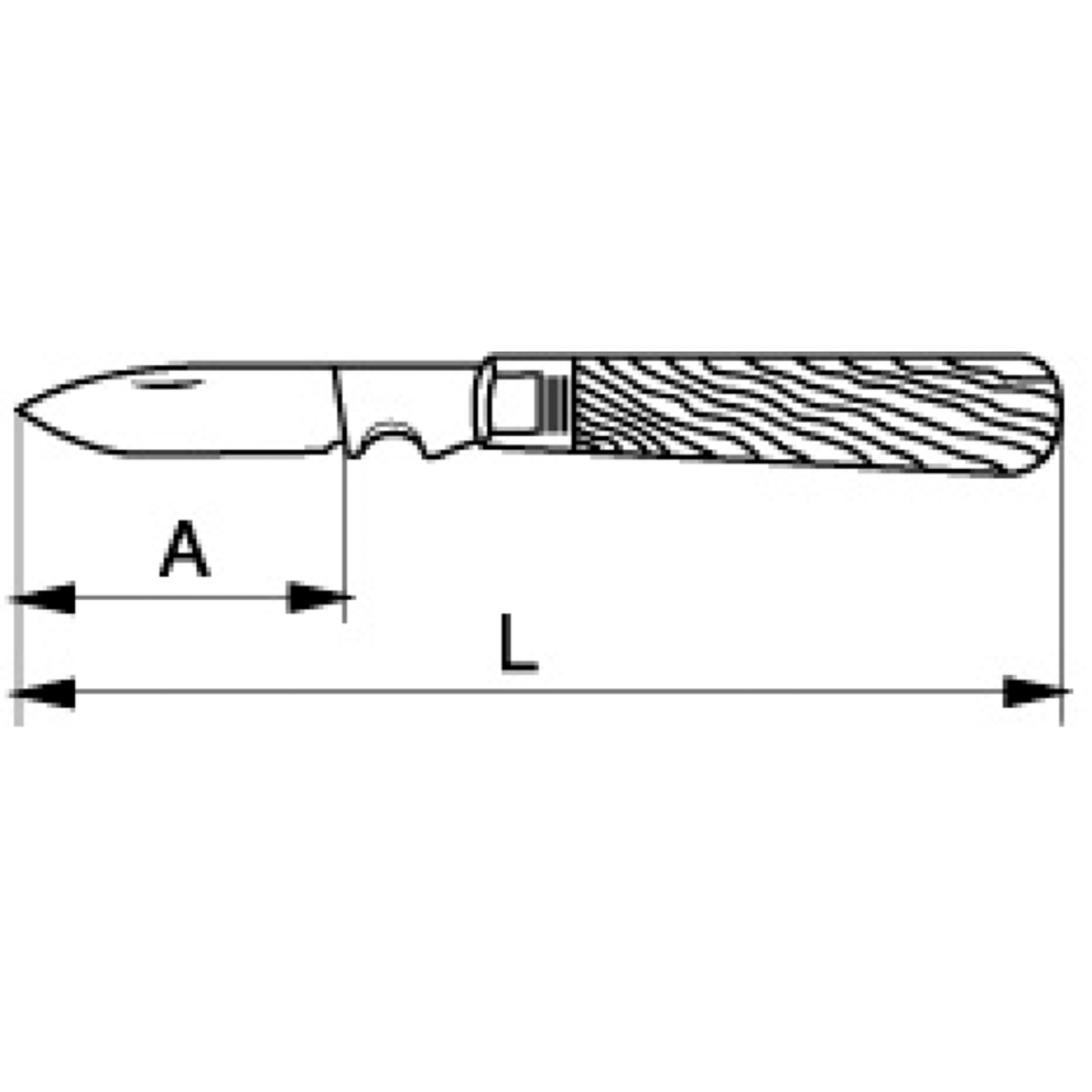 Couteau d’électricien lame 60 mm manche bois repliable BAHCO - 2820EF1