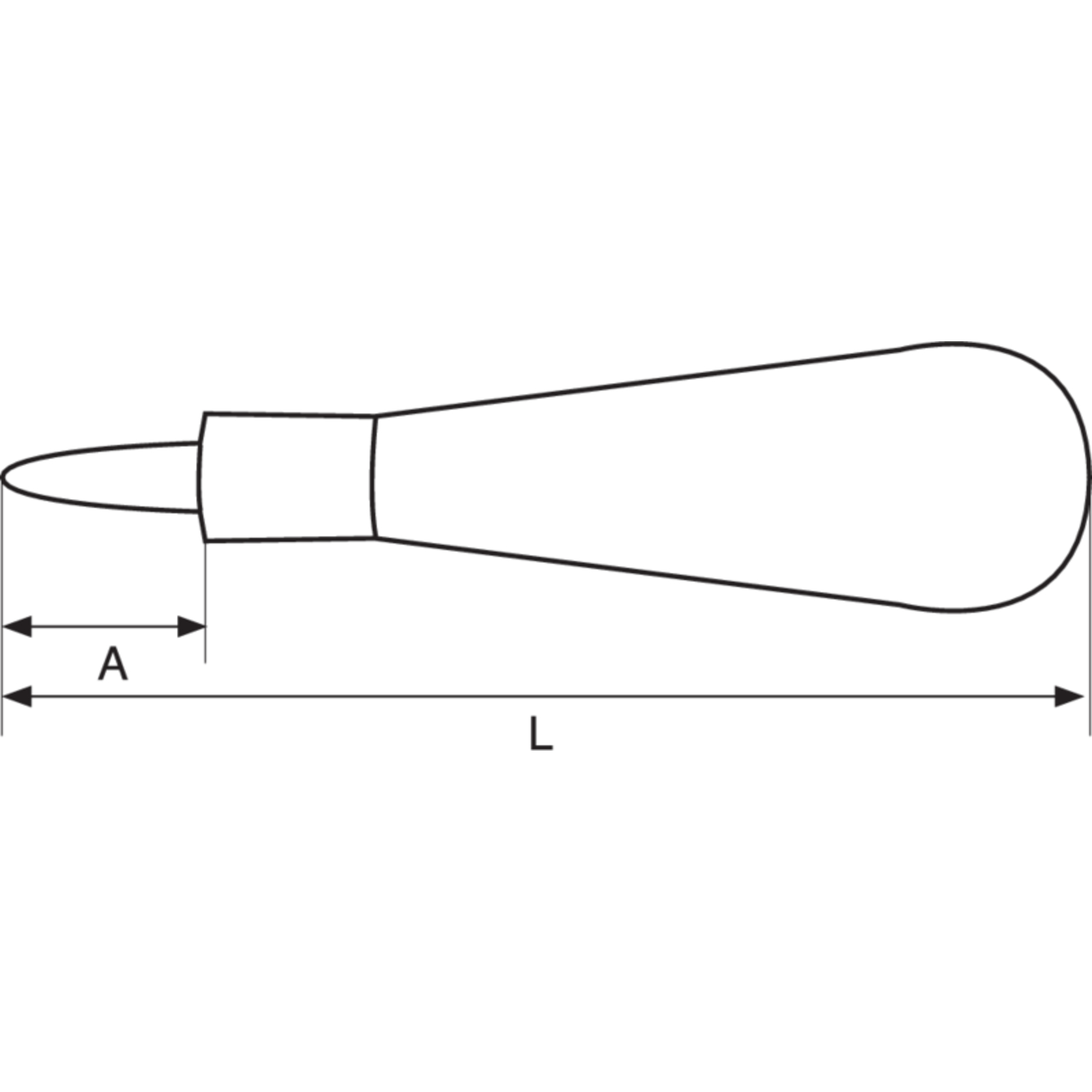 Poinçon électricien 25 mm poignée bois BAHCO - 2820EK-01
